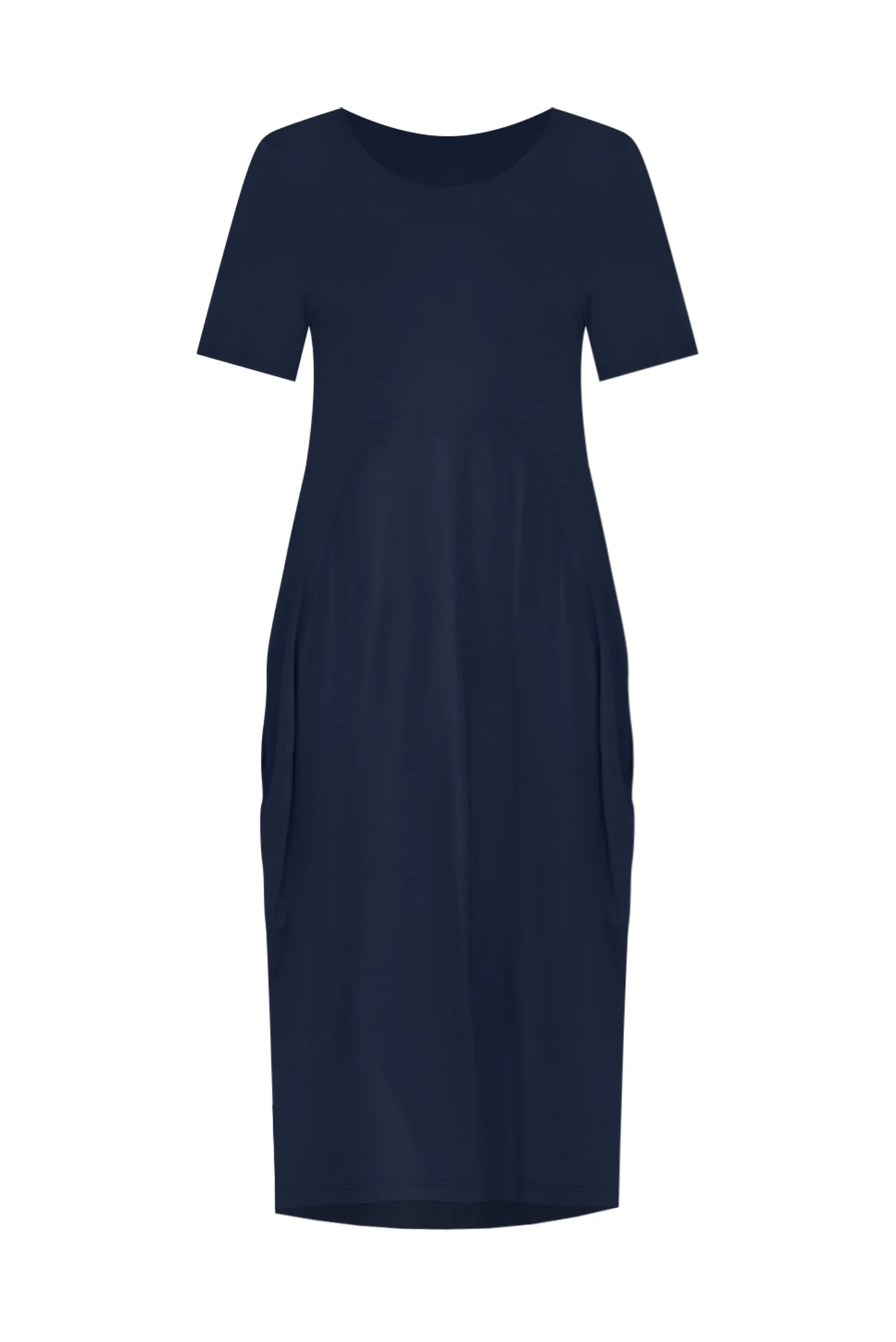 Glenda Navy Short Sleeve Crescent Dress - Image 5