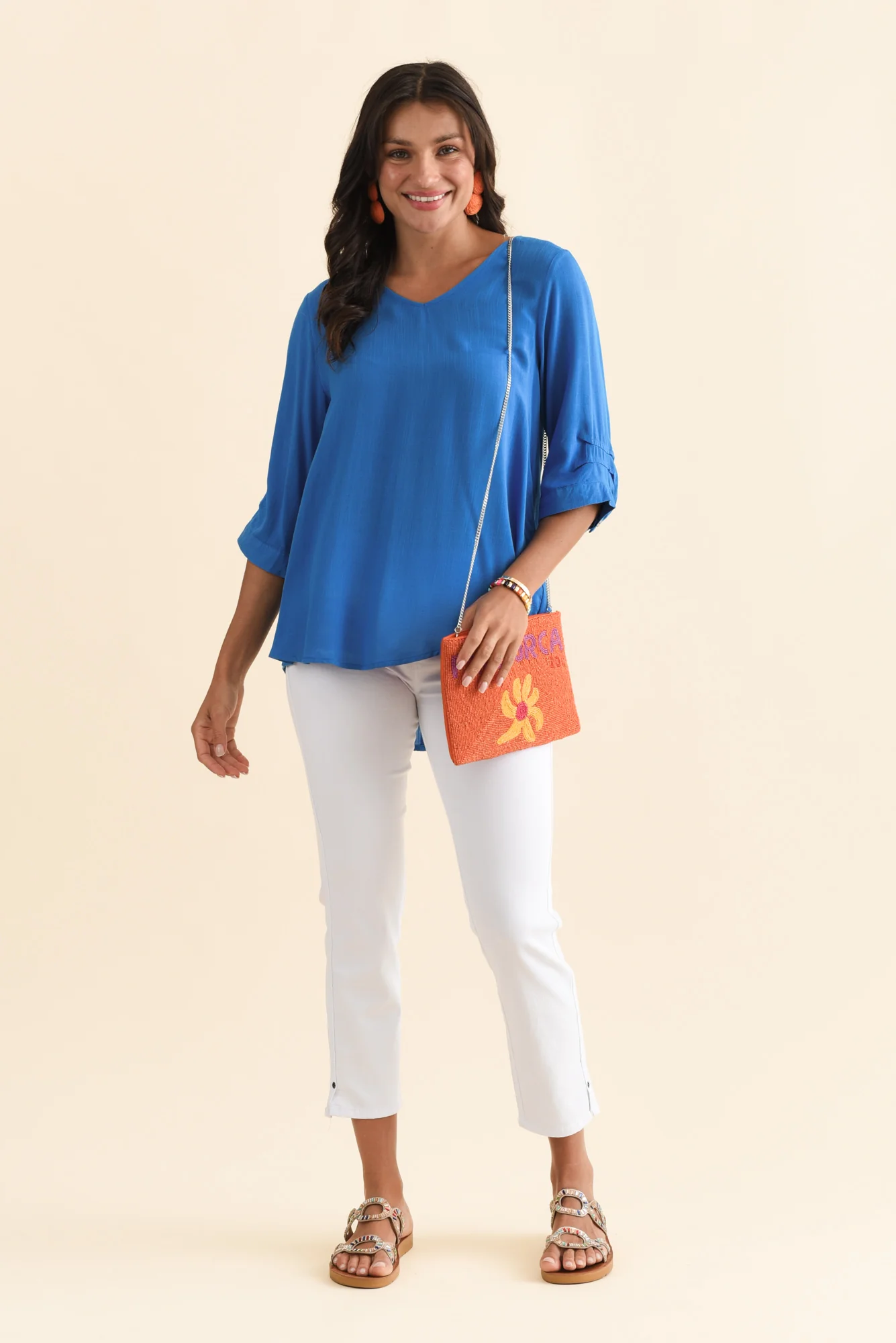 Gomez Cobalt Button Top - Image 3