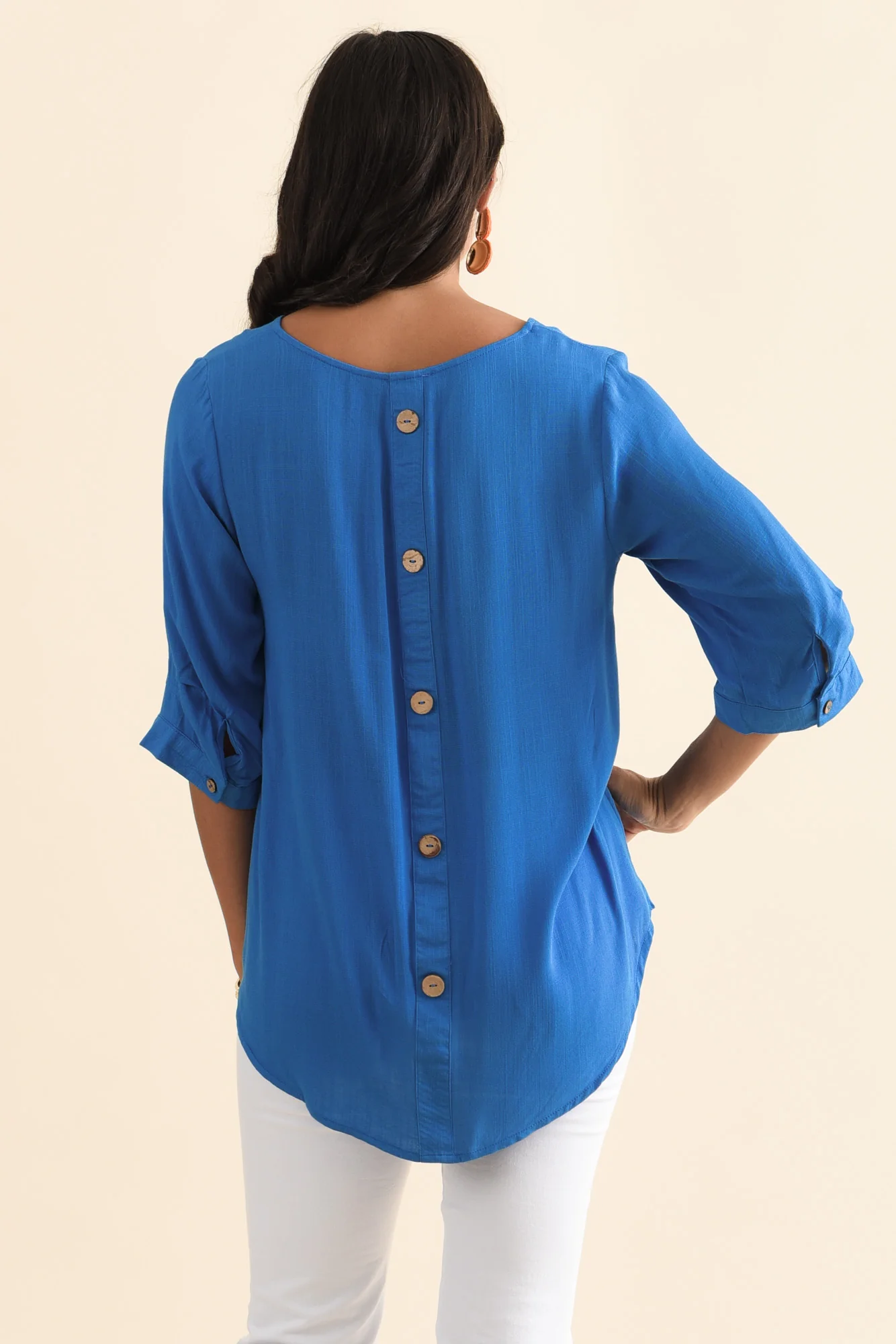 Gomez Cobalt Button Top - Image 5