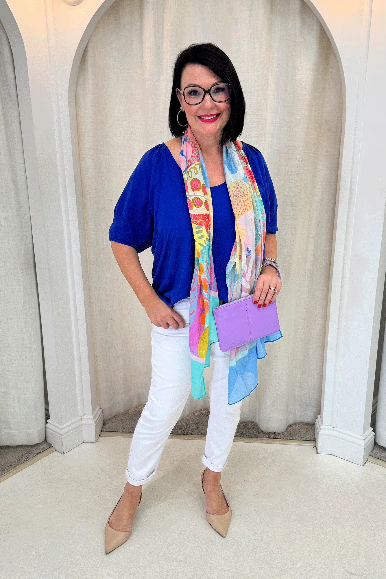 Grove Cobalt Linen Blend Top - Image 2