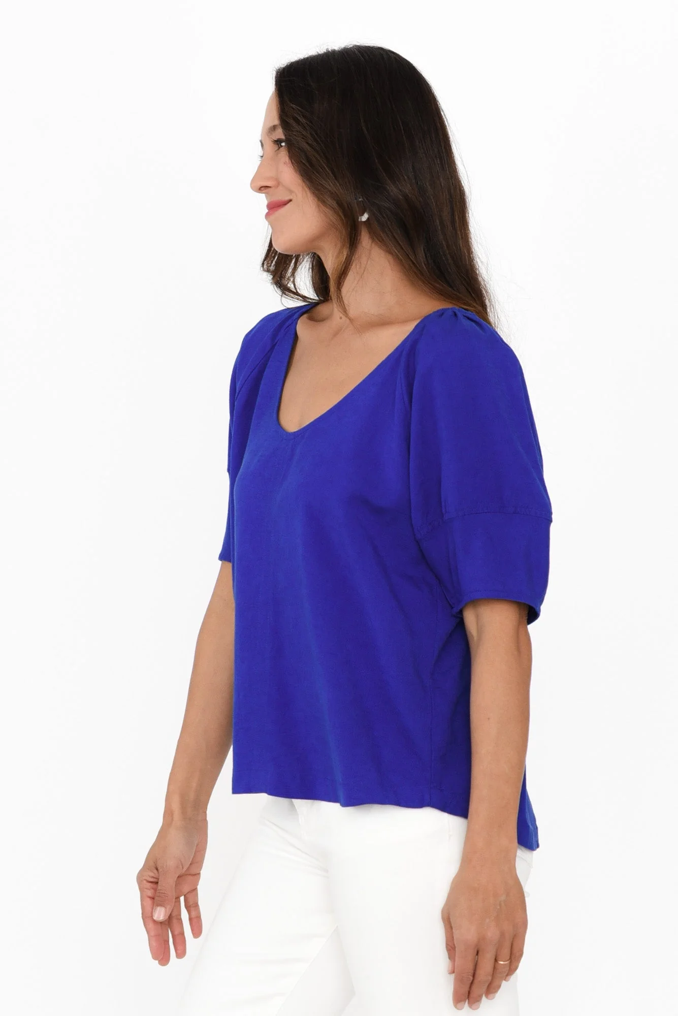 Grove Cobalt Linen Blend Top - Image 4