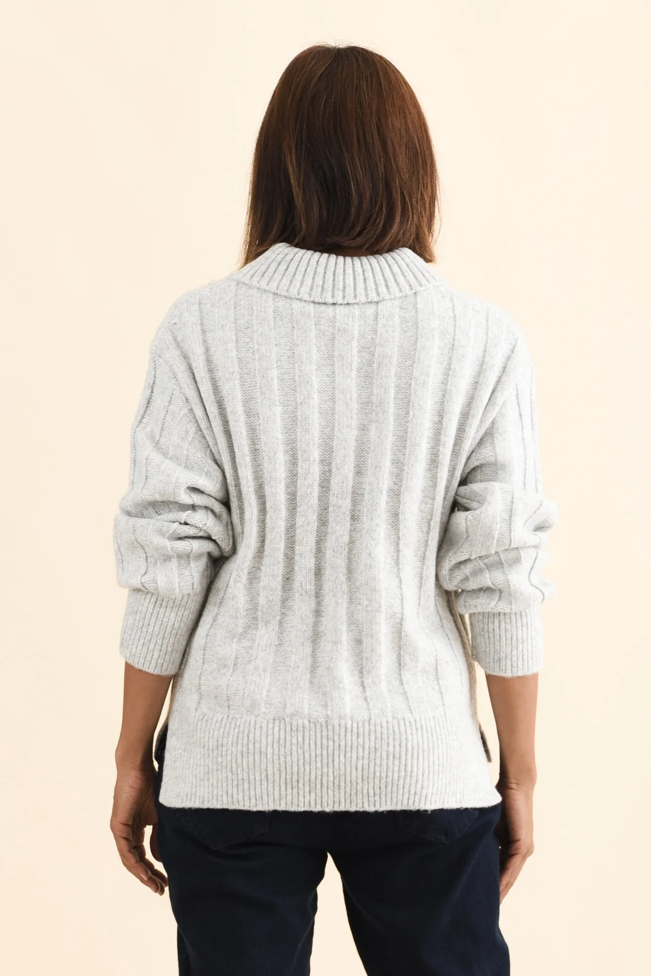 Guy Grey Collared Knit Jumper - Image 4