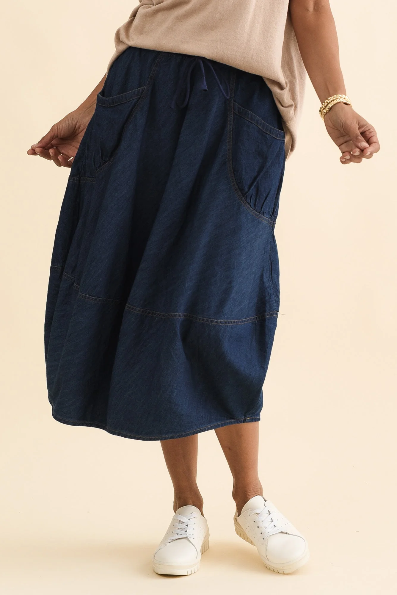 Gwen Blue Denim Pocket Skirt
