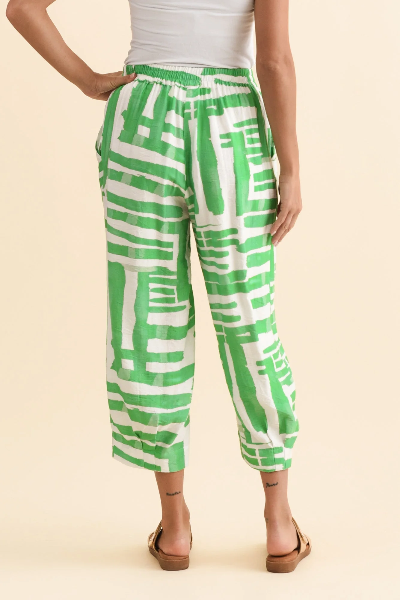 Hallie Green Geo Pocket Pants - Image 5