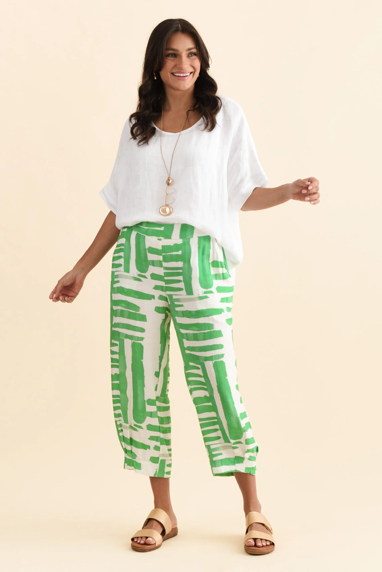 Hallie Green Geo Pocket Pants - Image 7