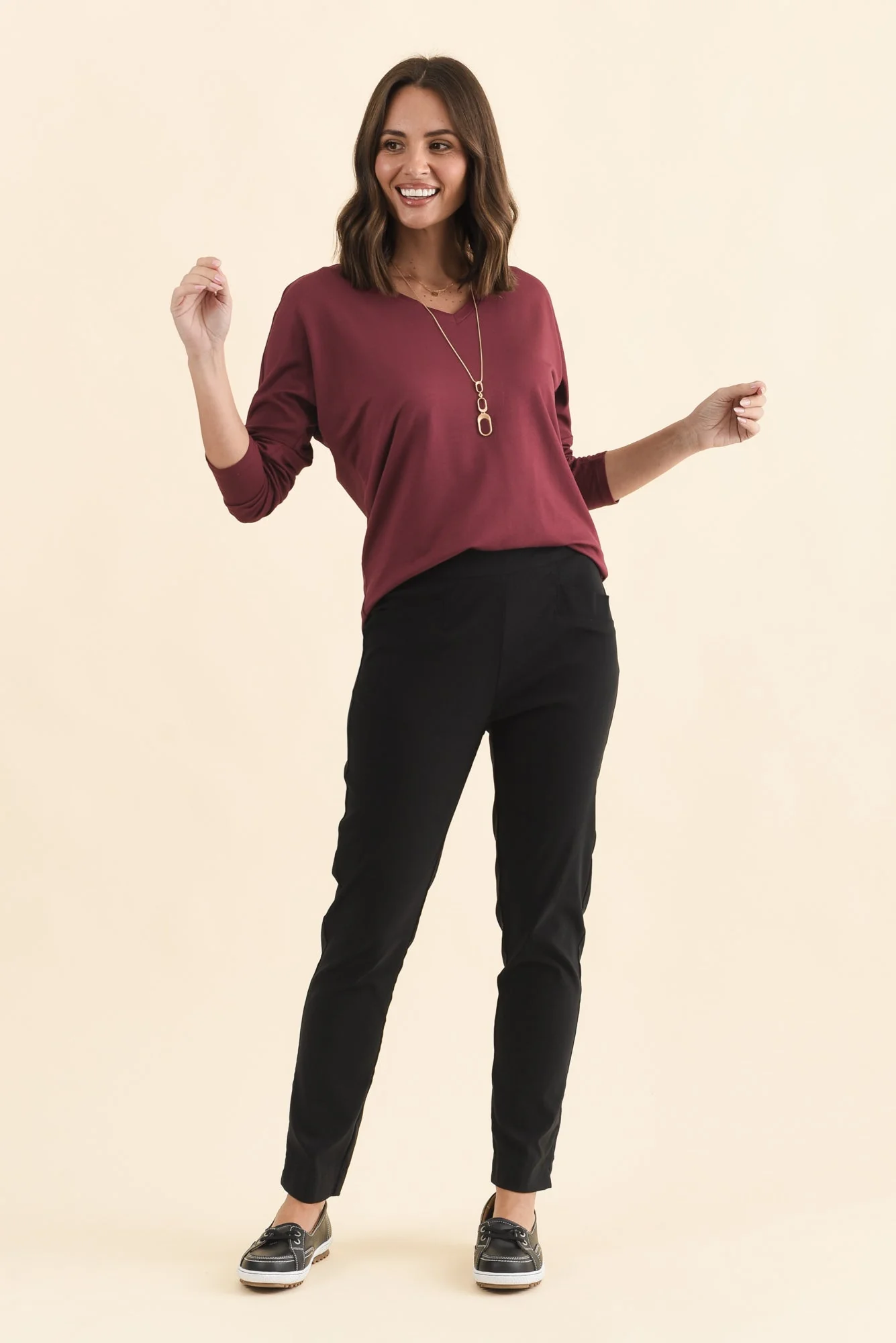 Harbour Black Stretch Pants - Image 2