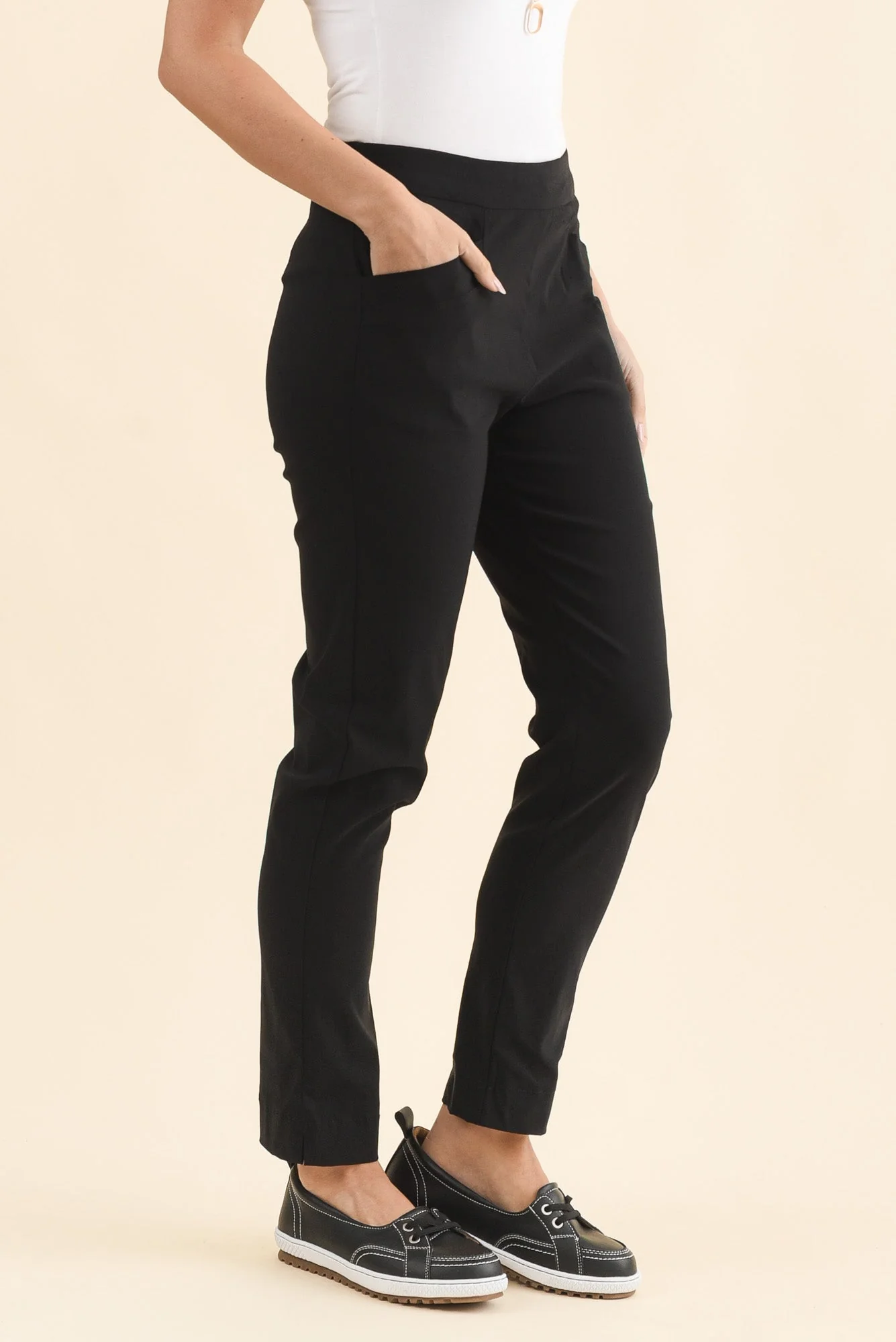Harbour Black Stretch Pants - Image 3