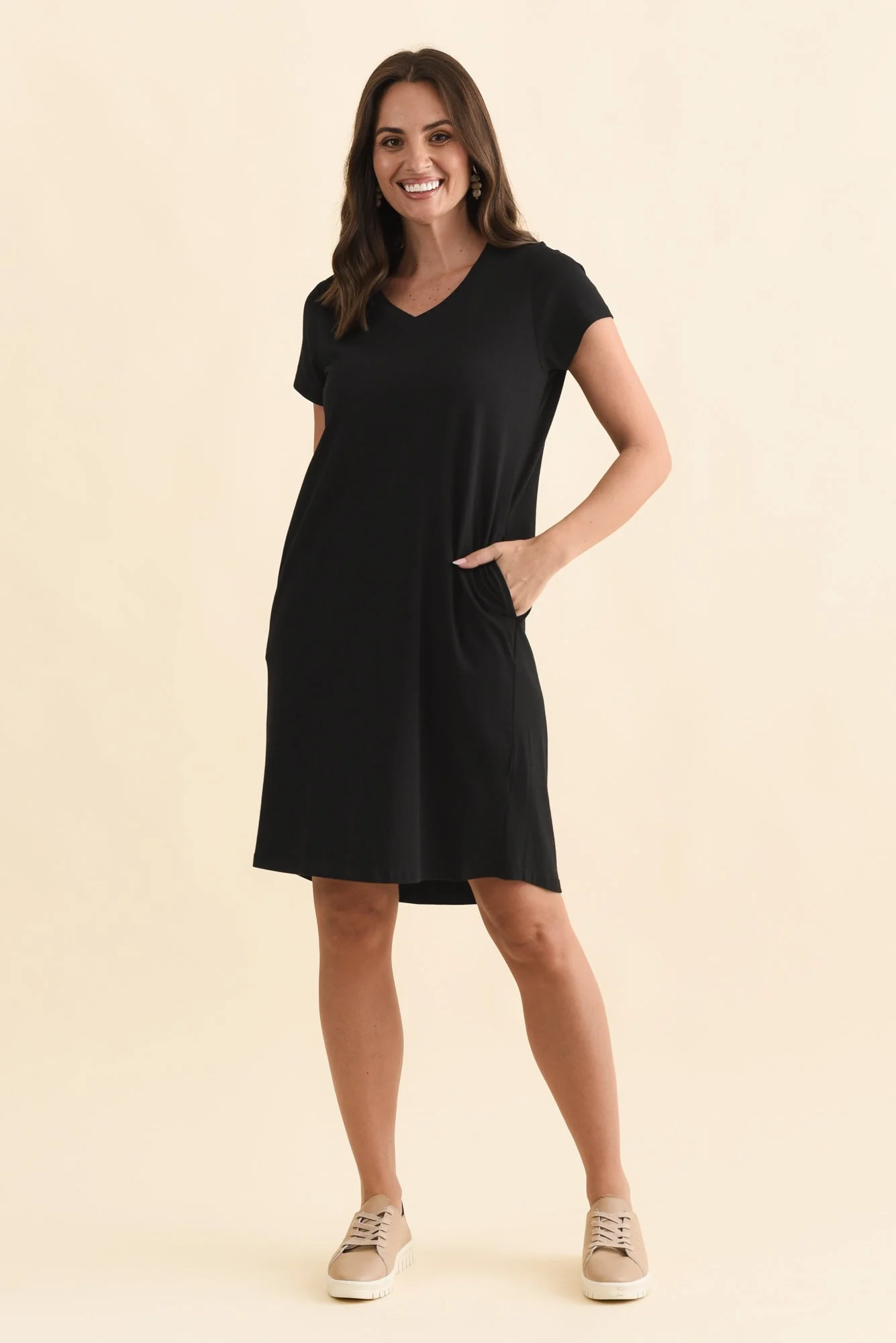 Harley Black Cotton Tee Dress - Image 2