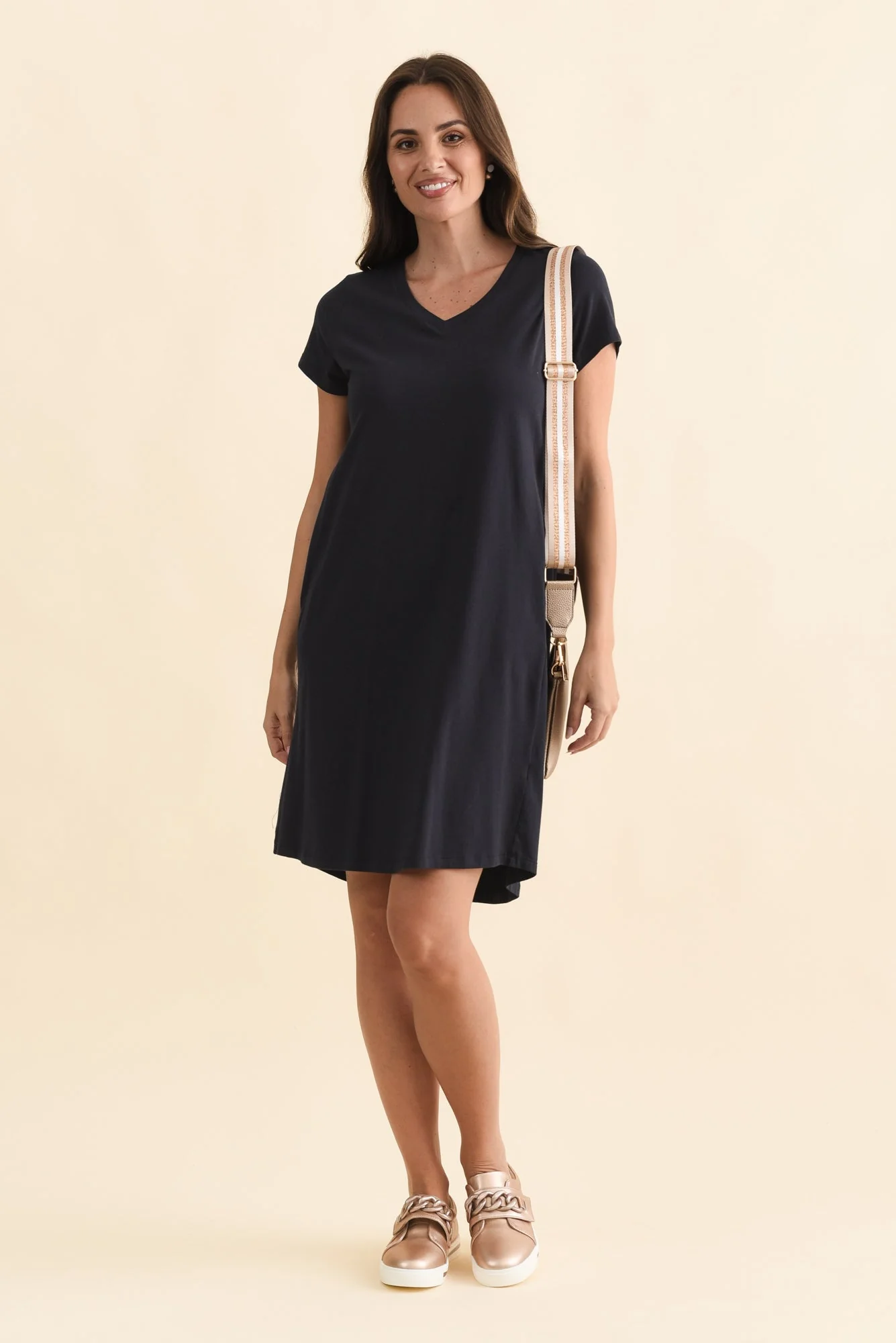 Harley Navy Cotton Tee Dress
