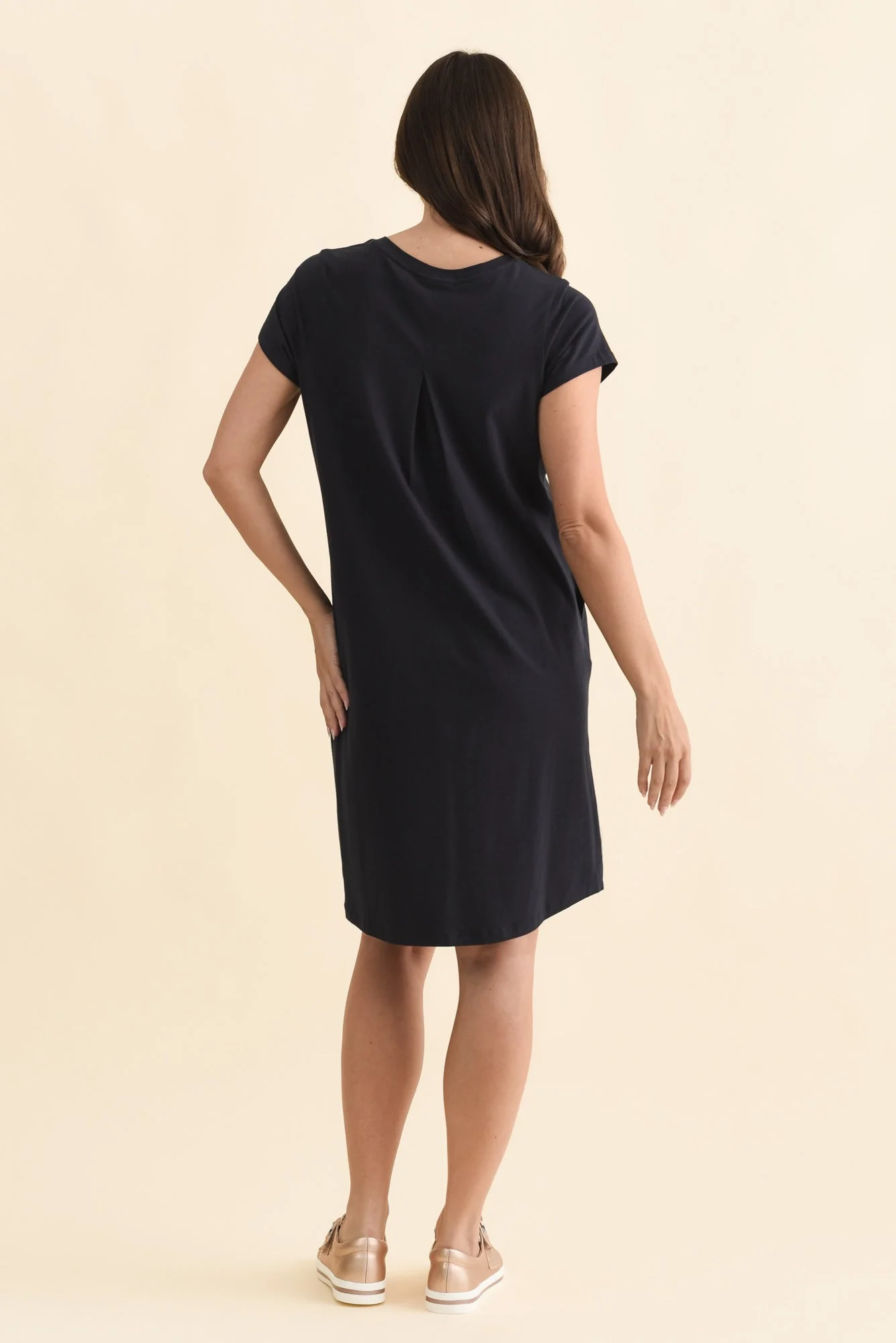 Harley Navy Cotton Tee Dress - Image 4