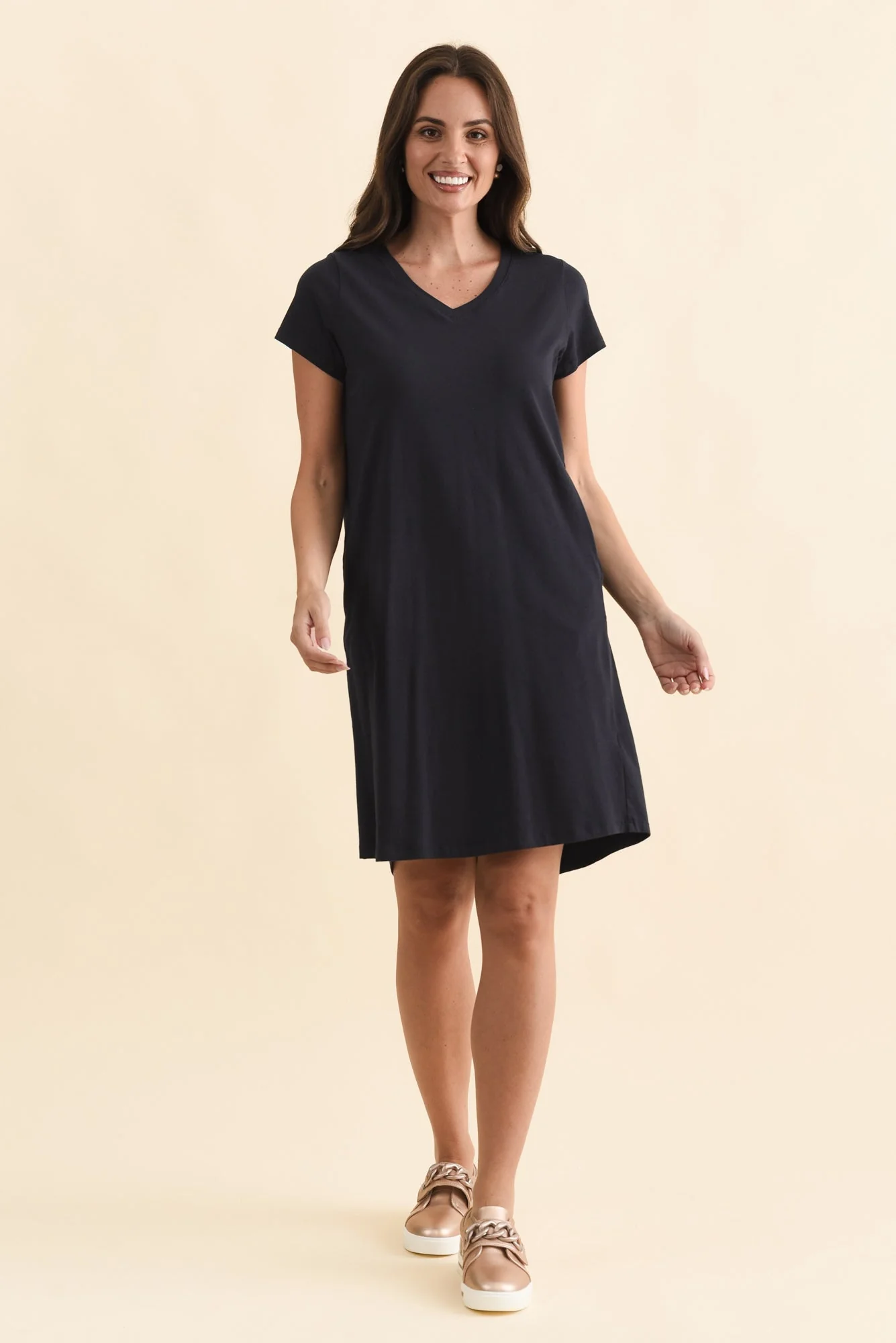Harley Navy Cotton Tee Dress - Image 6