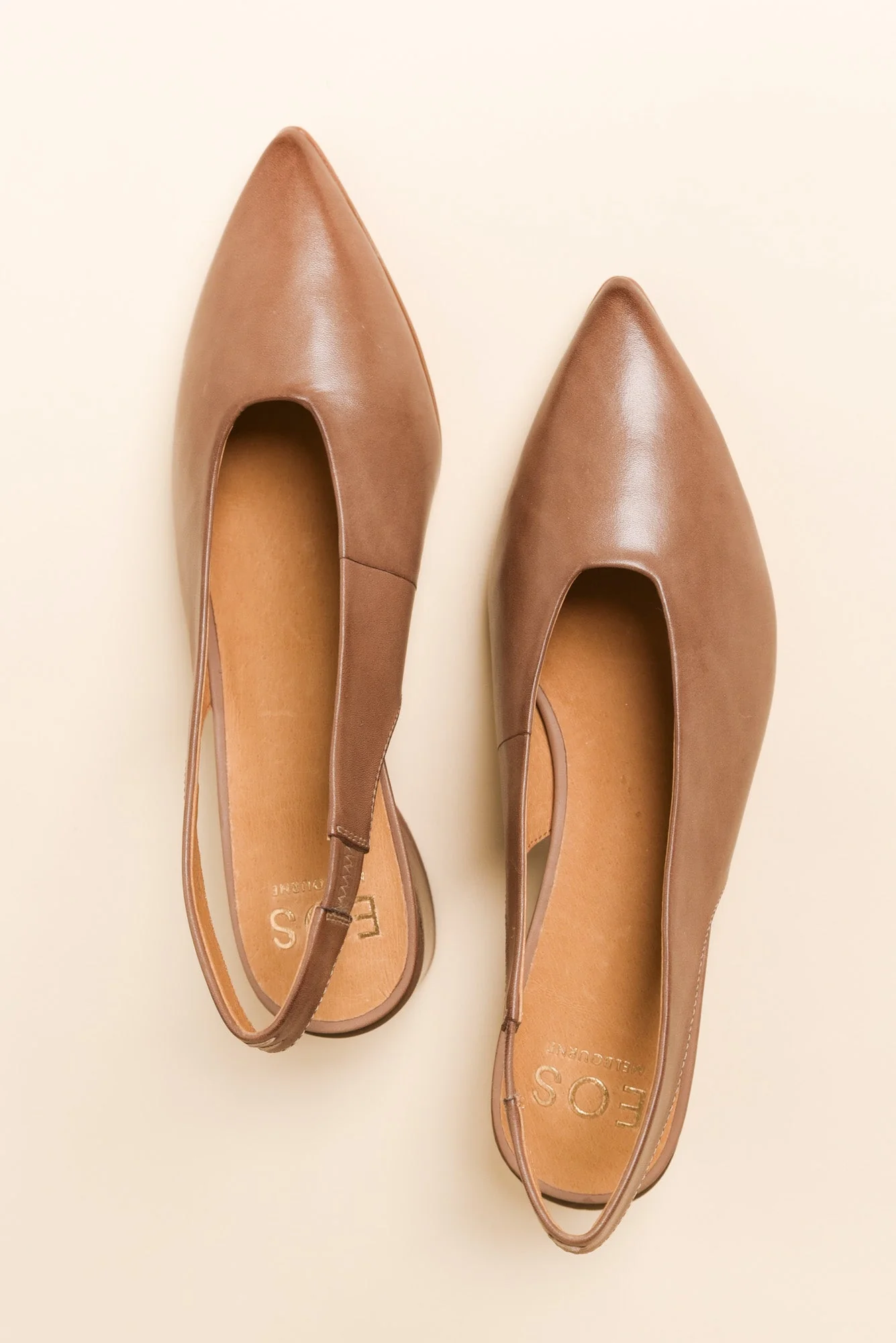 Hatti Taupe Leather Slingback Heel - Image 4