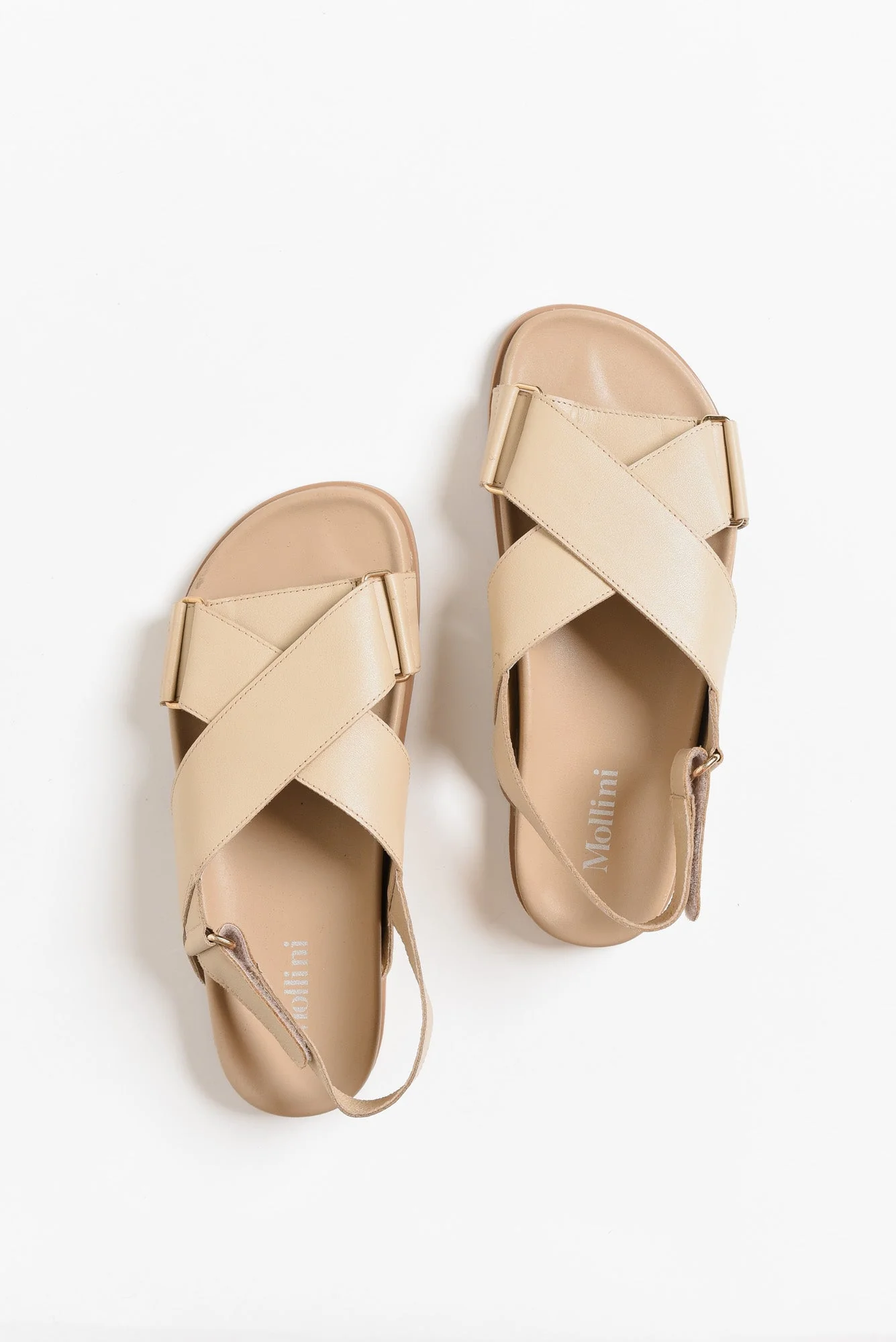 Haylow Stone Leather Crossover Sandal - Image 4