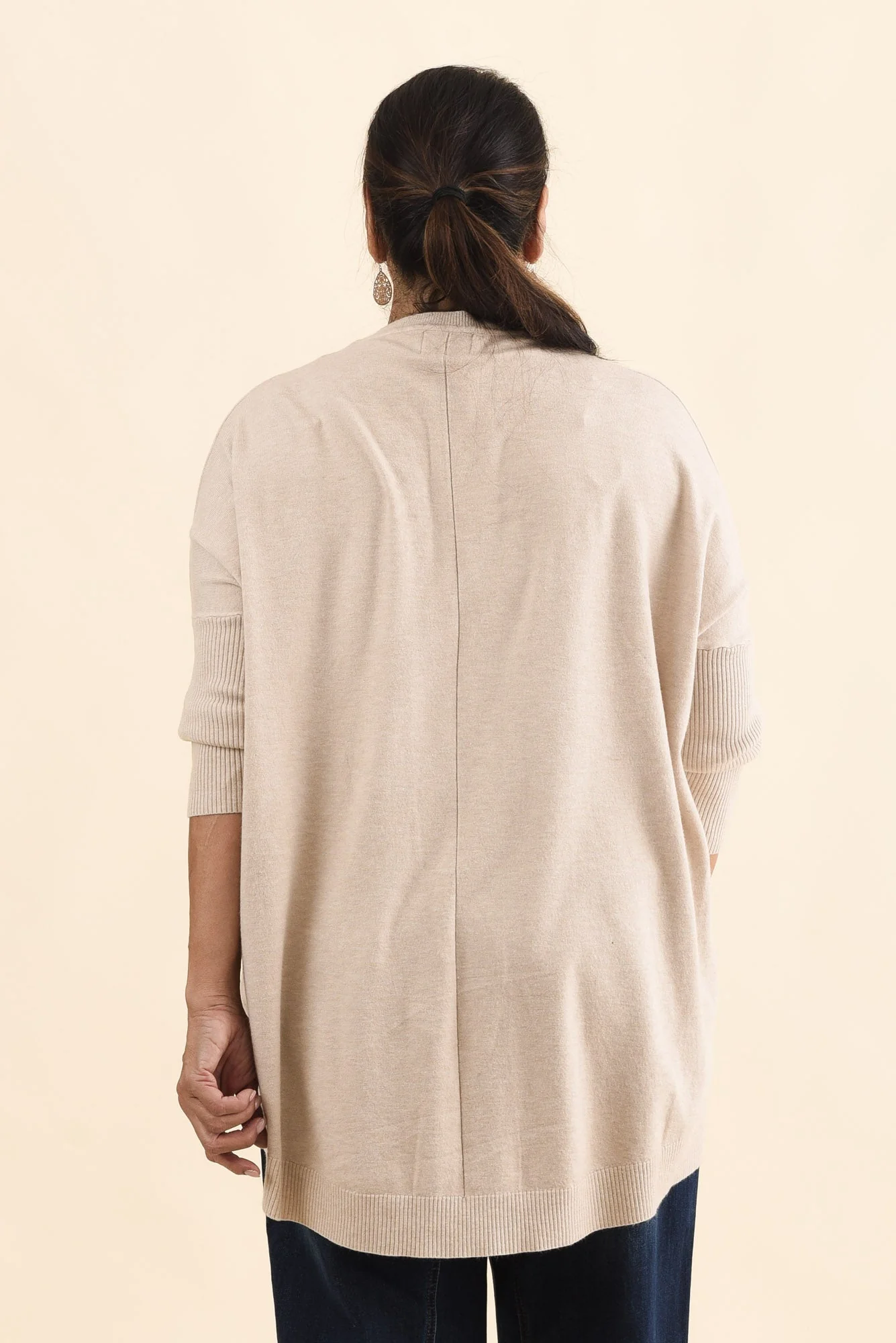 Helsinki Beige Knit Pocket Jumper - Image 11
