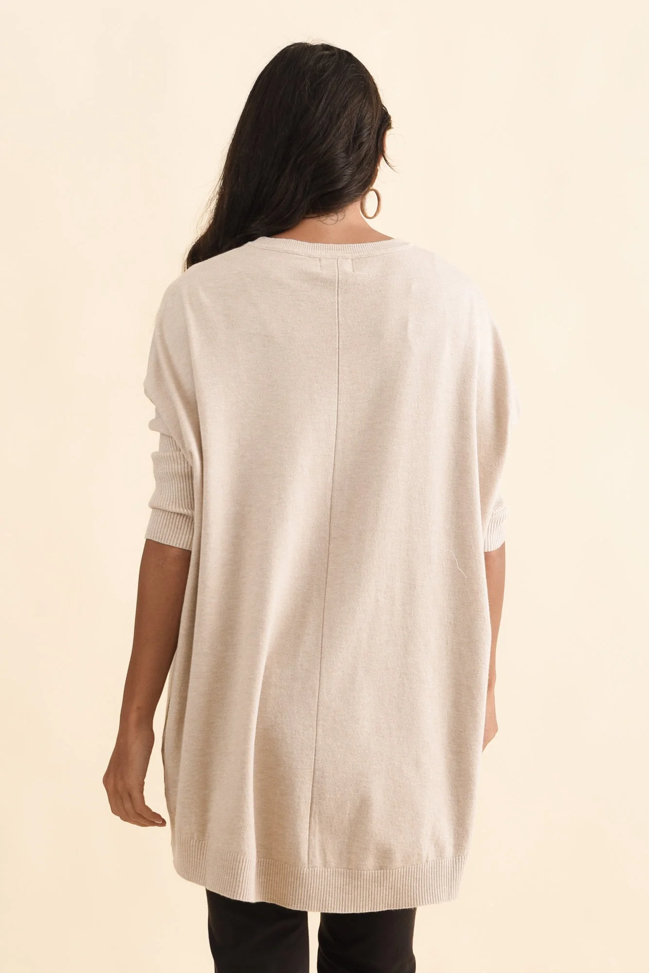 Helsinki Beige Knit Pocket Jumper - Image 5