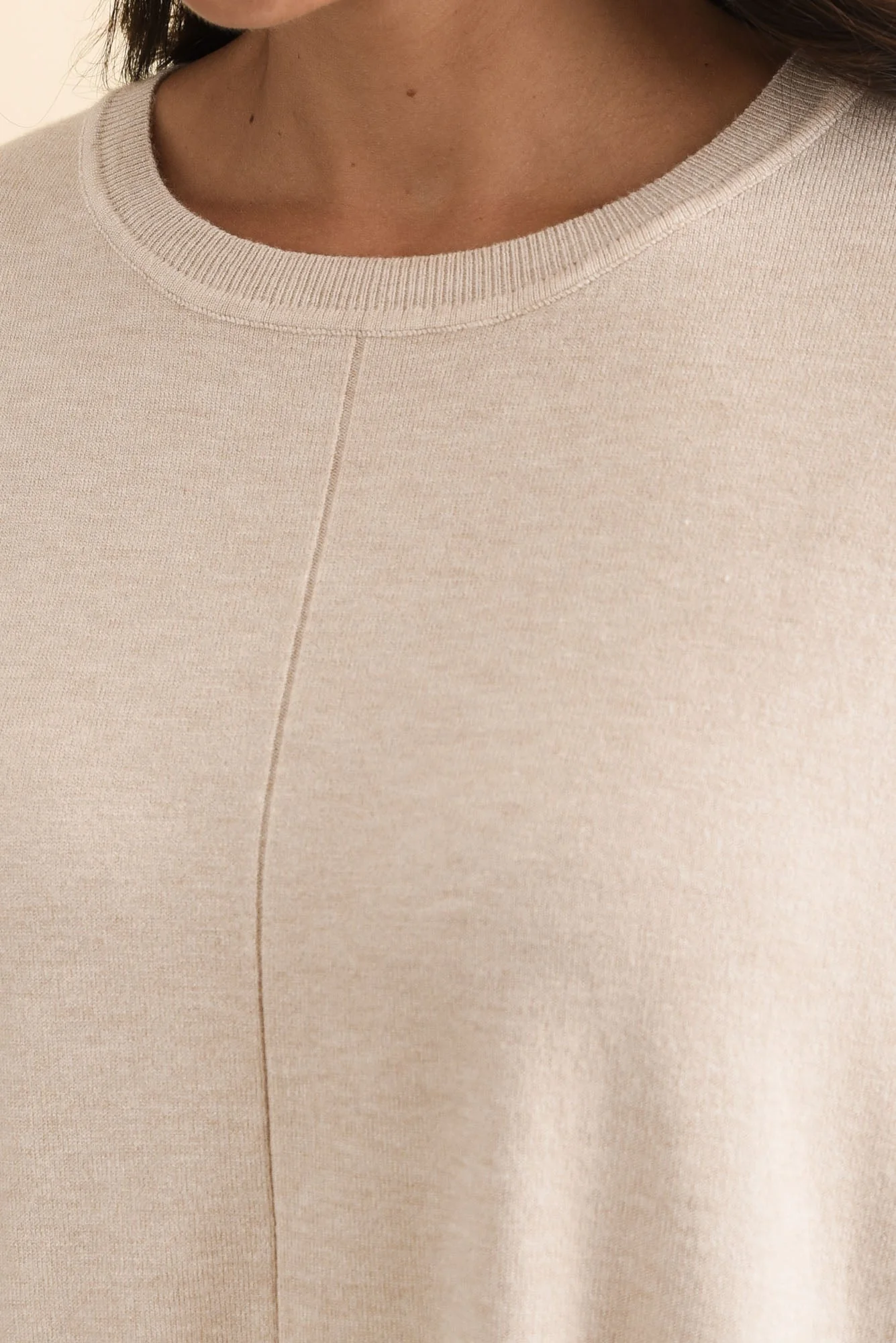 Helsinki Beige Knit Pocket Jumper - Image 6