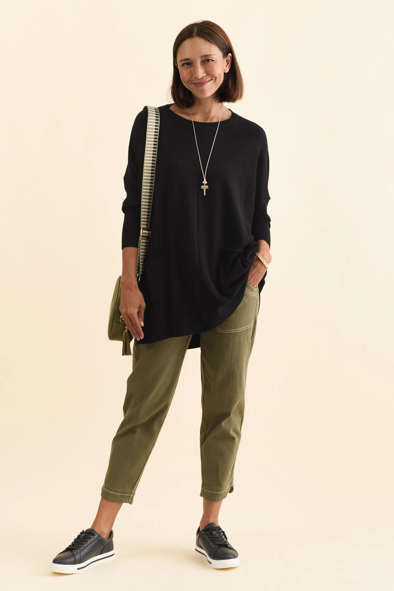 Helsinki Black Knit Pocket Jumper - Image 3