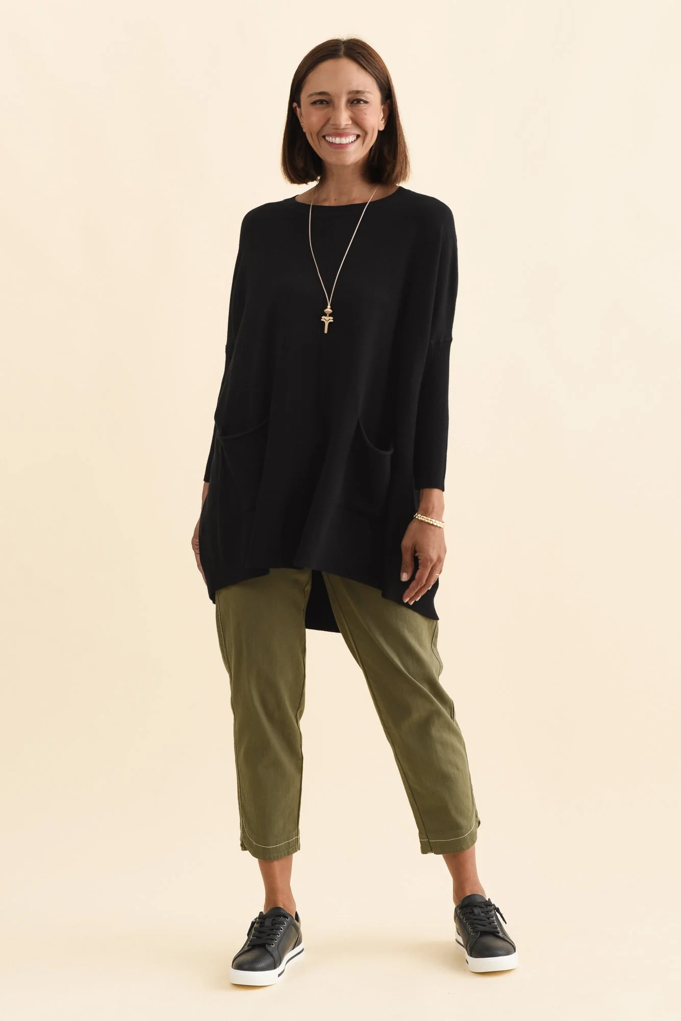 Helsinki Black Knit Pocket Jumper - Image 7