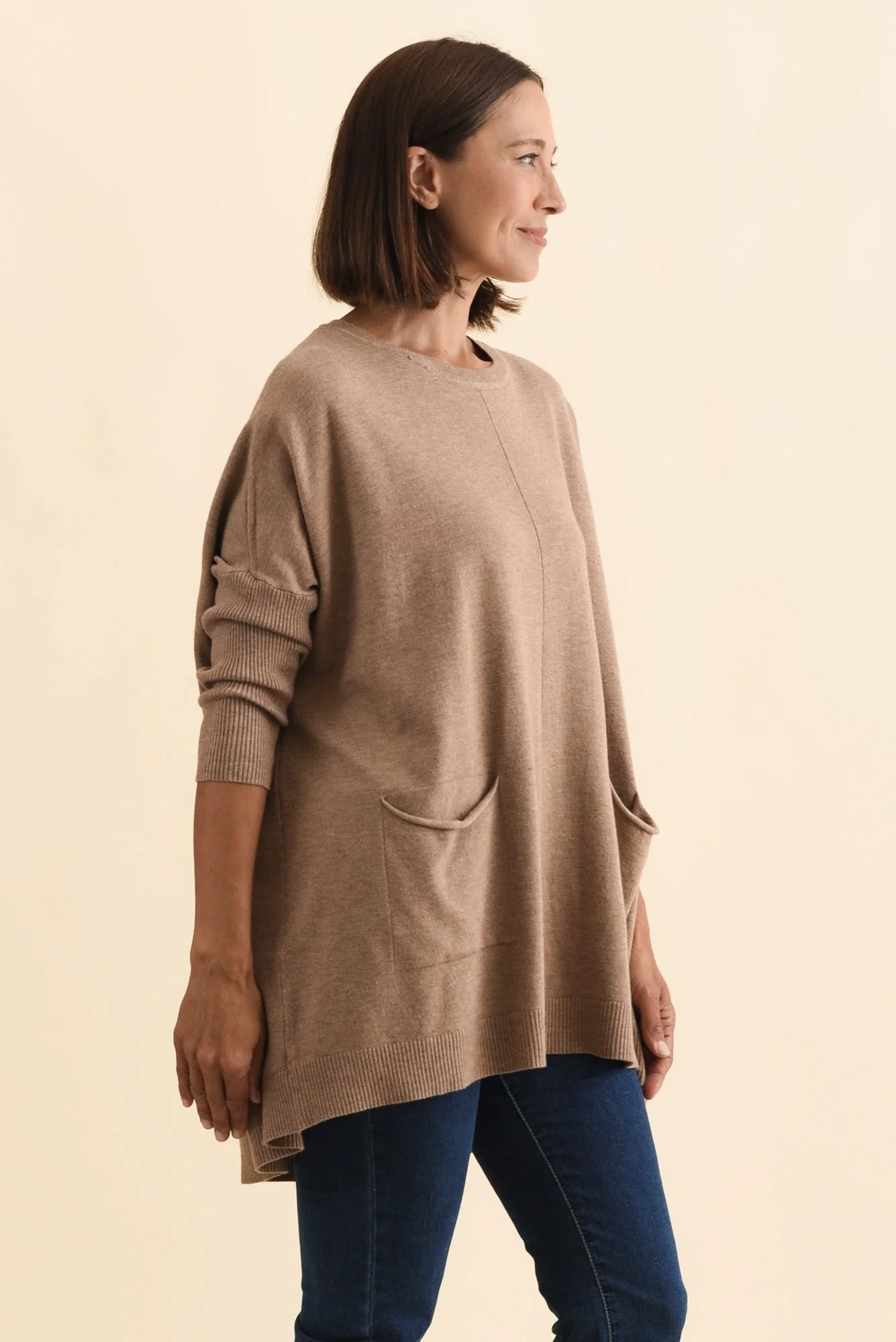 Helsinki Mocha Knit Pocket Jumper - Image 4