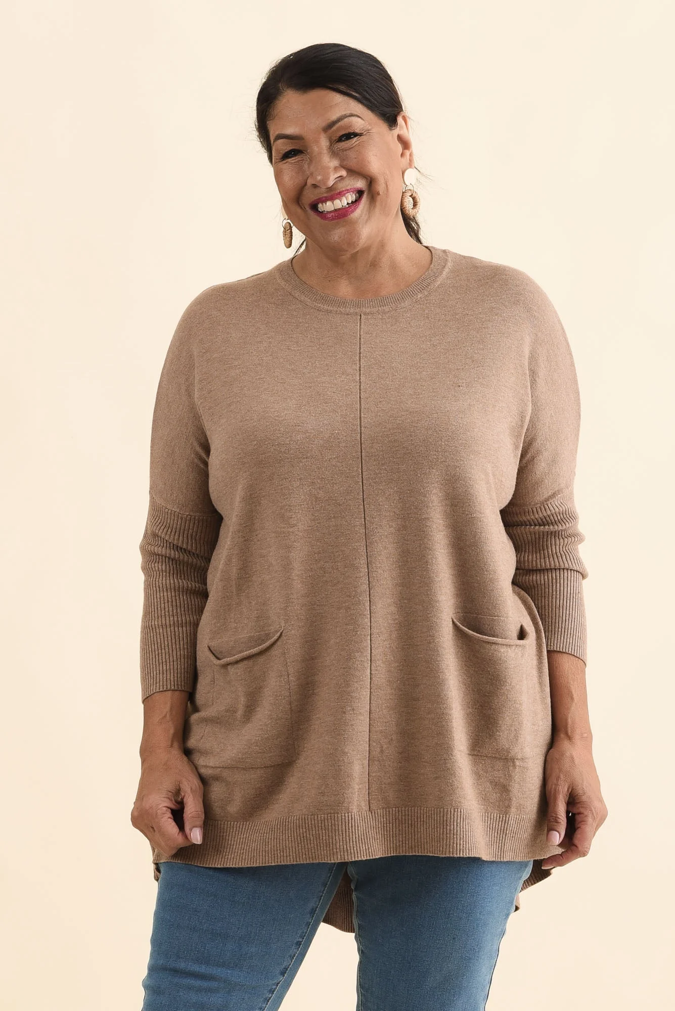 Helsinki Mocha Knit Pocket Jumper - Image 8