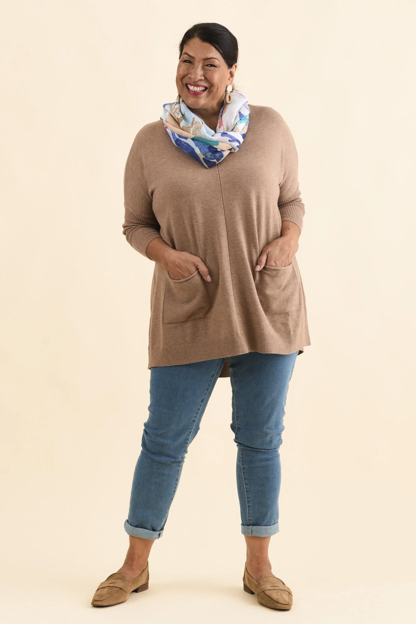Helsinki Mocha Knit Pocket Jumper - Image 9