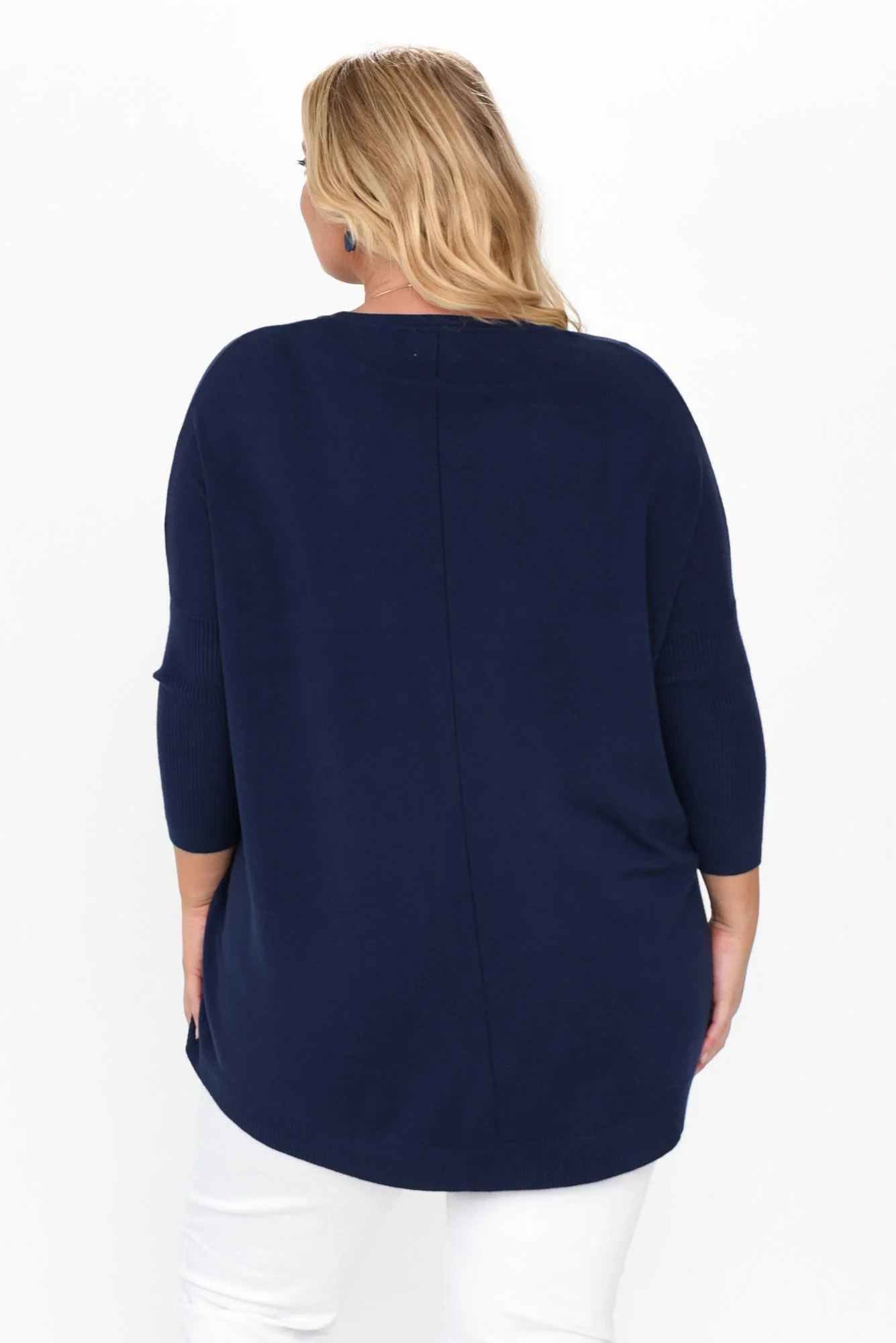 Helsinki Navy Knit Pocket Jumper - Image 15