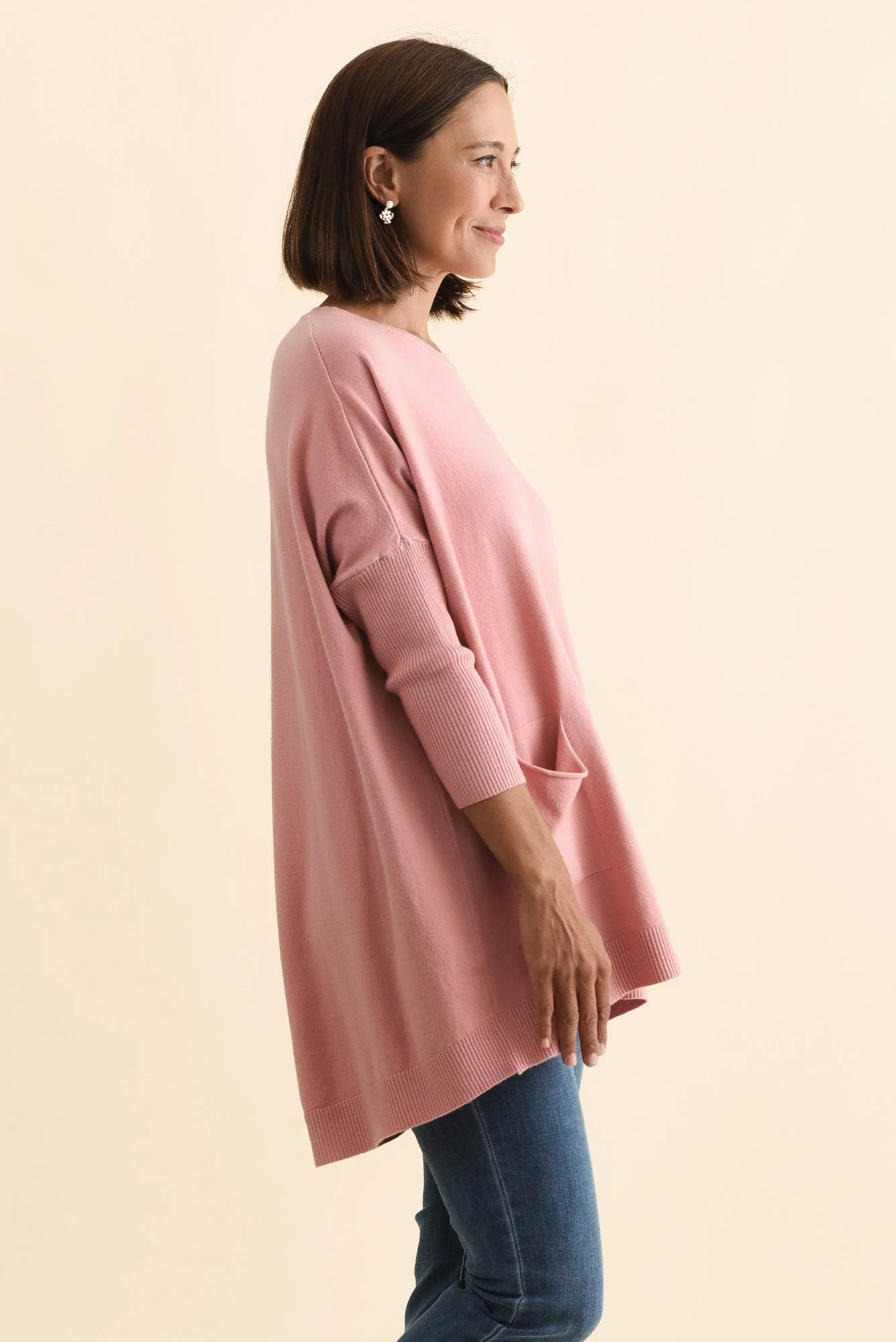Helsinki Pink Knit Pocket Jumper - Image 3