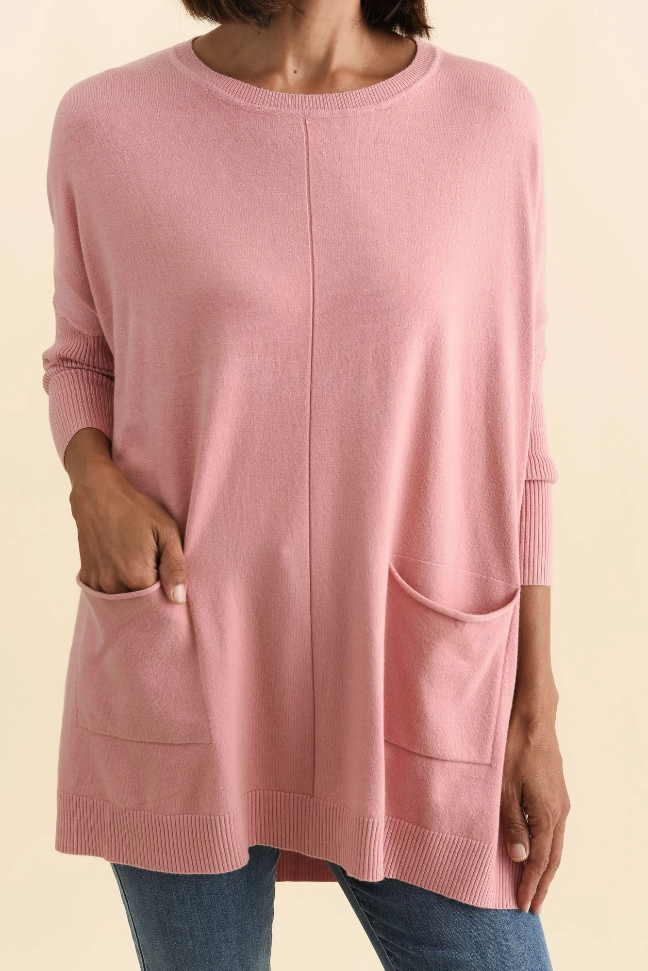 Helsinki Pink Knit Pocket Jumper - Image 5