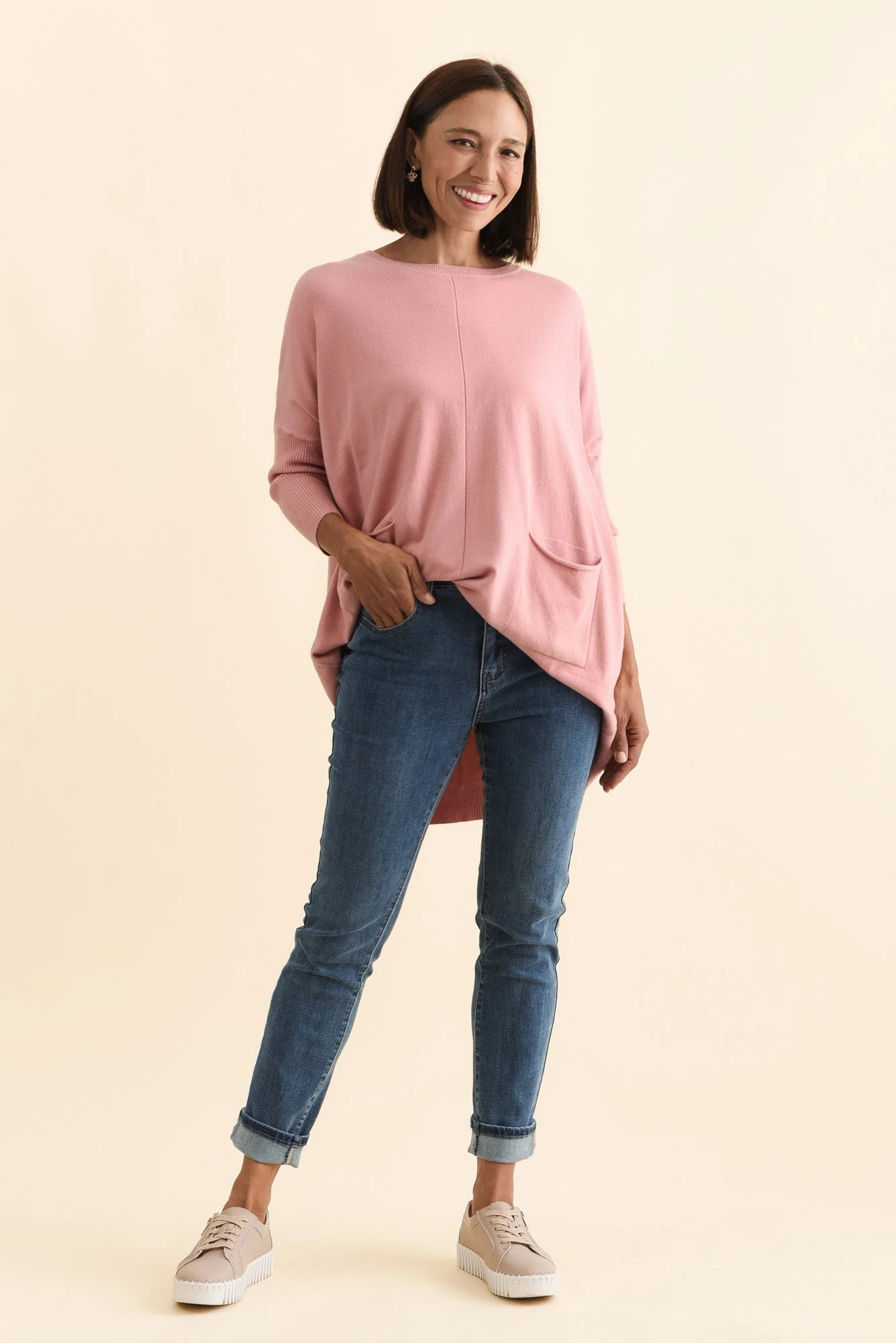 Helsinki Pink Knit Pocket Jumper - Image 6