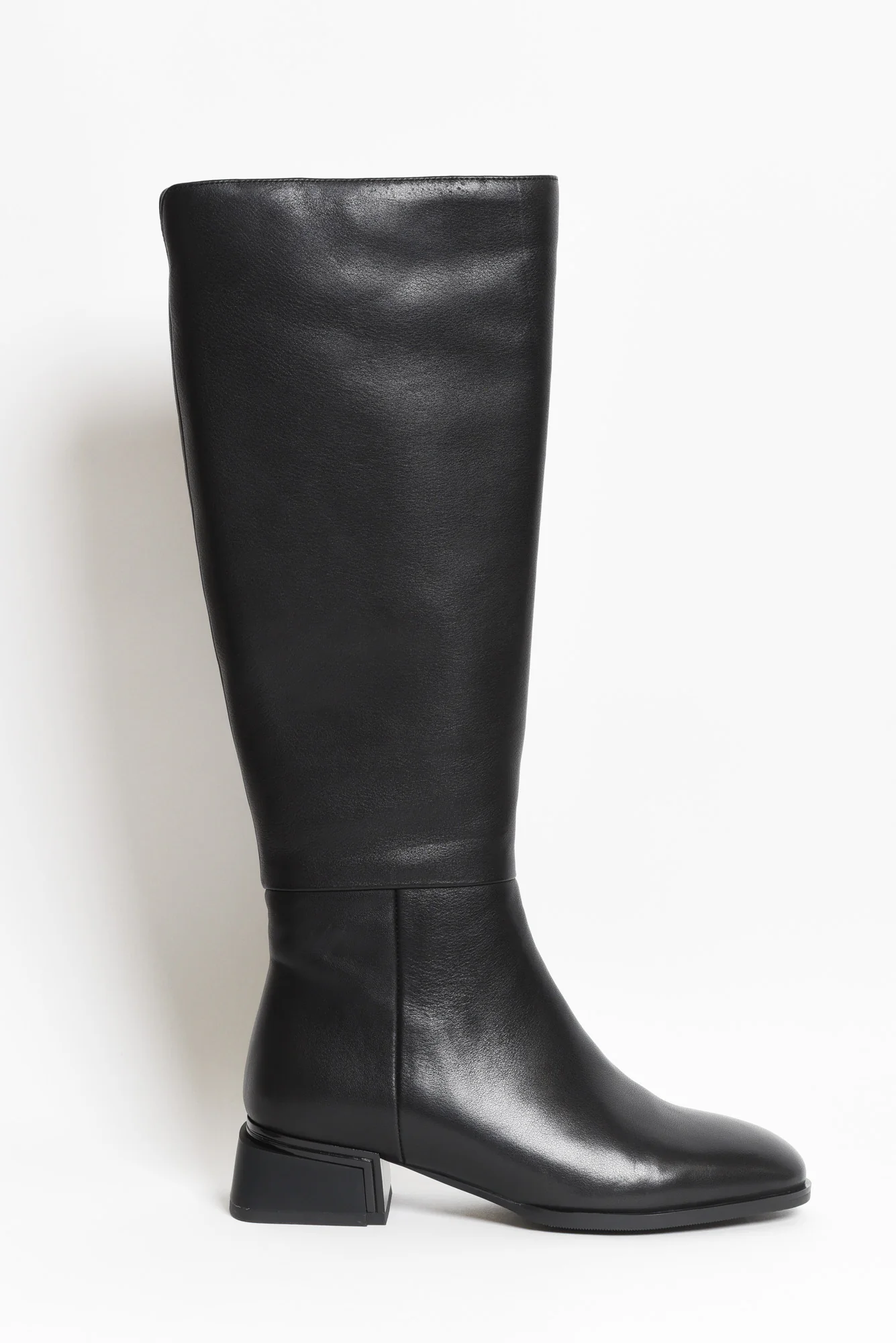 Hero Black Leather Knee Boot