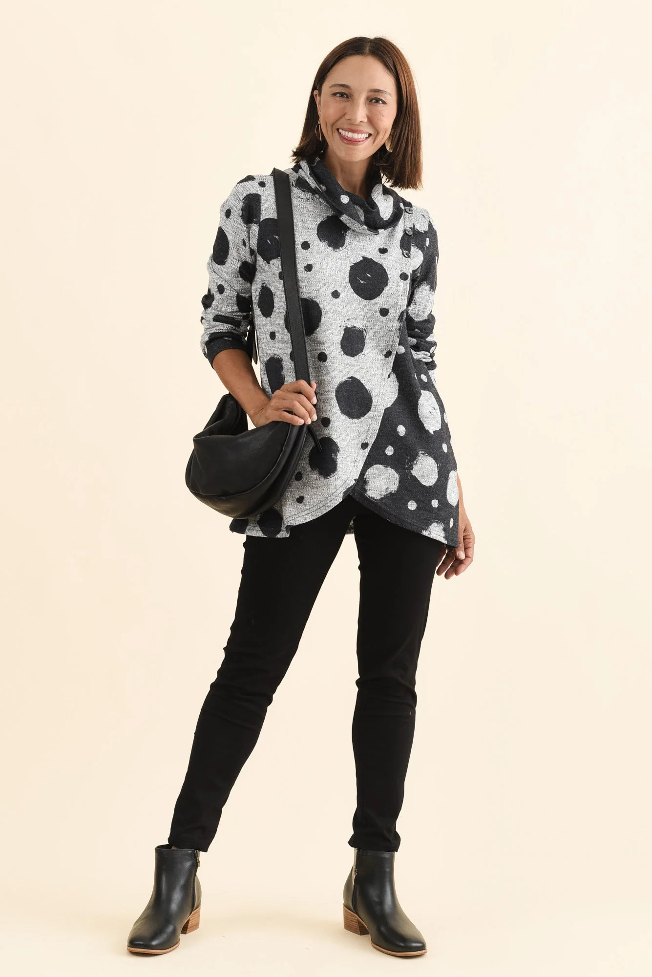 Hobbs Navy Spot Layer Top - Image 2