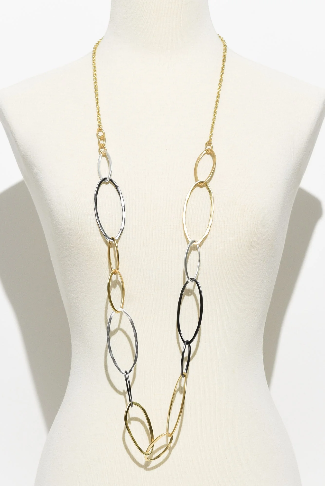 Imogen Gold Metal Link Necklace