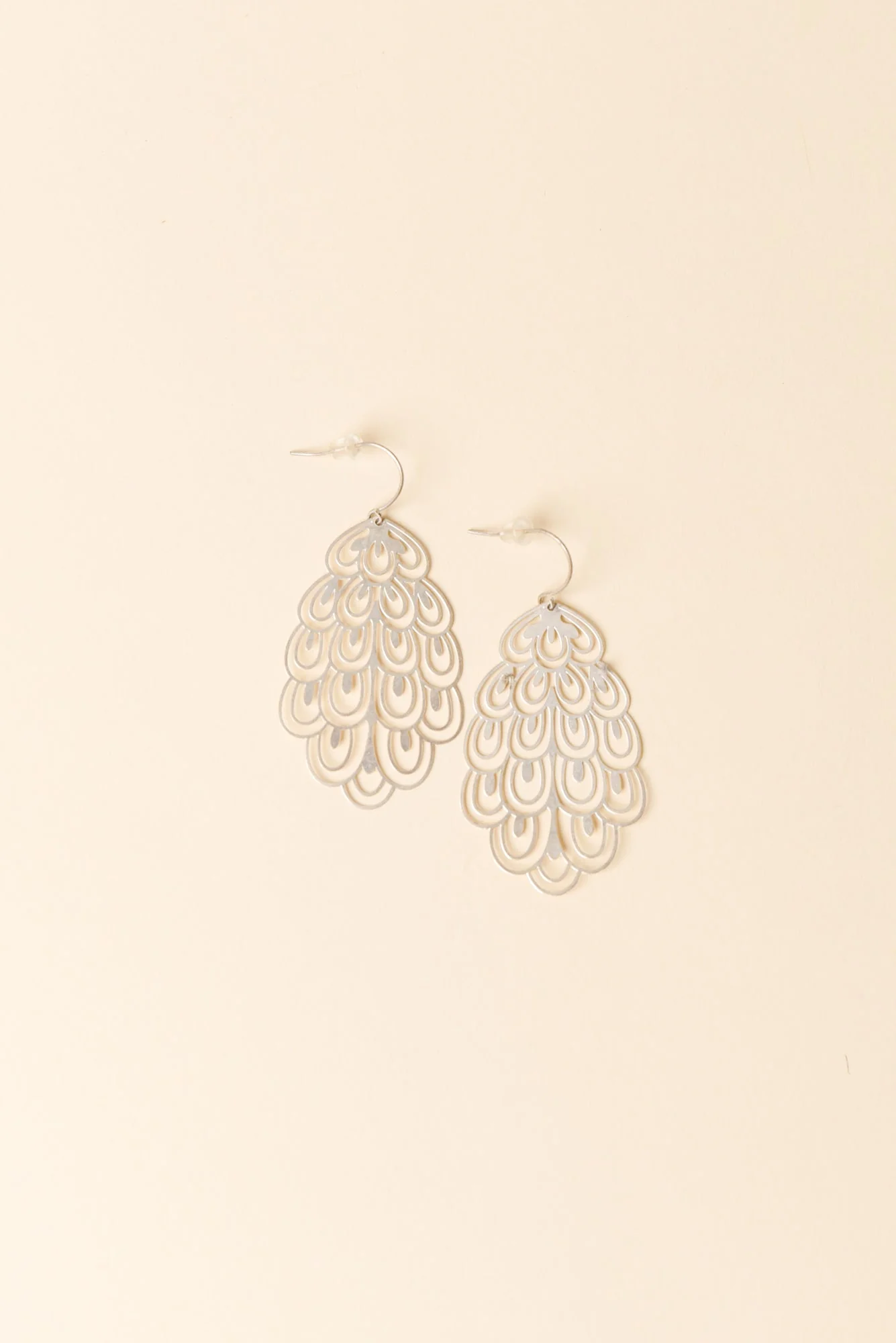 Janie Silver Peacock Earrings