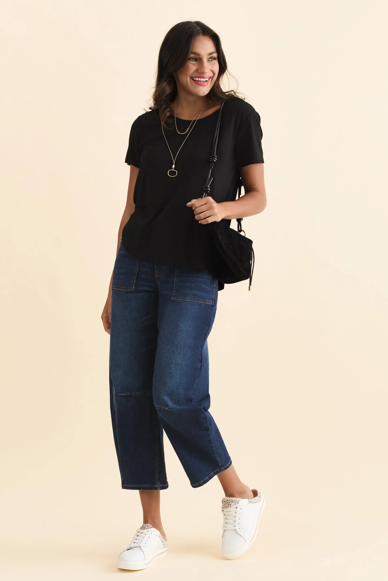 Janis Black Bamboo Tee - Image 2