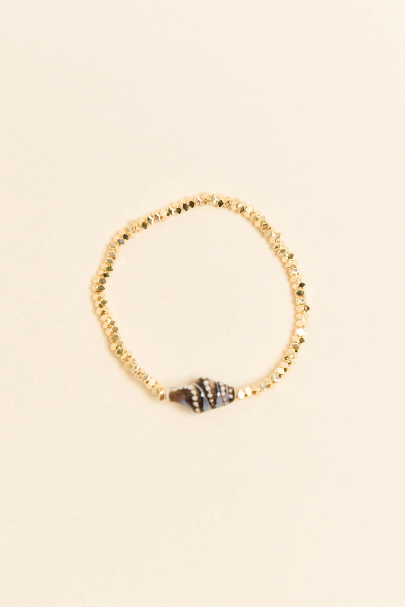 Jena Chocolate Shell Beaded Bracelet
