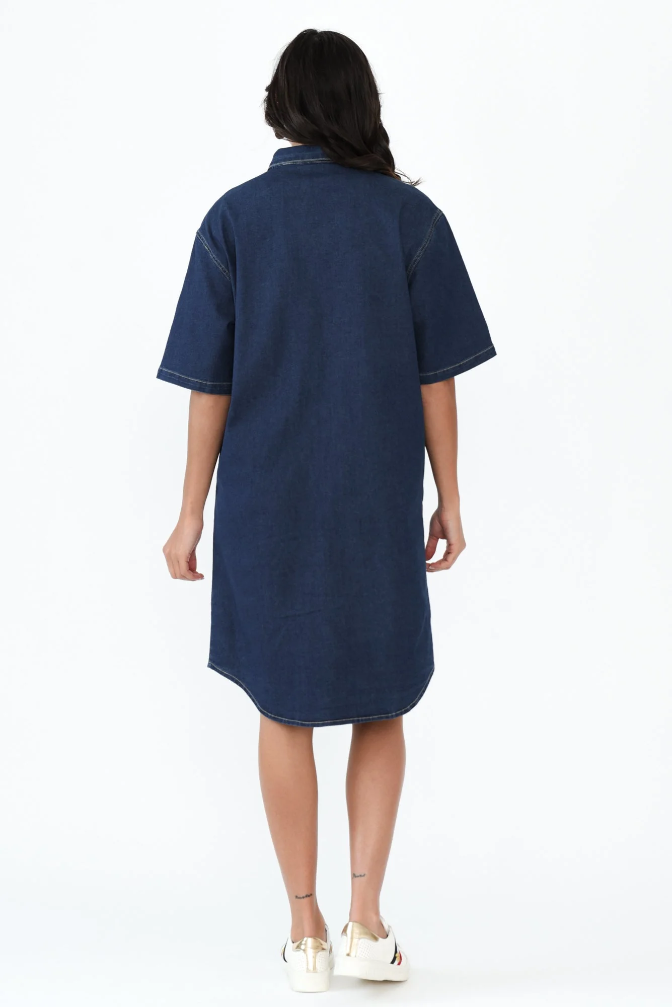 Jenna Blue Denim Shirt Dress - Image 5