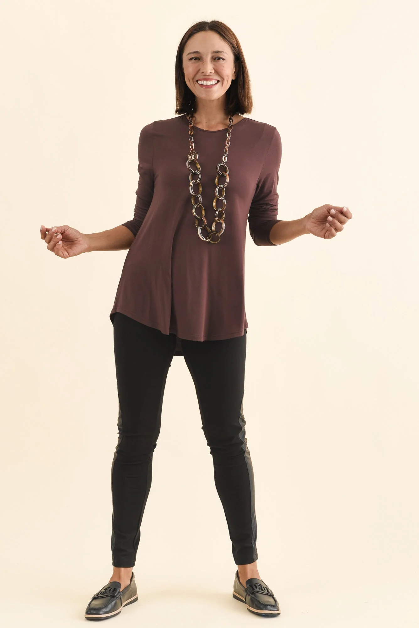 Jesse Black Trim Stretch Leggings - Image 6