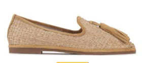 Jia Camel Raffia Tassel Loafer - Image 5