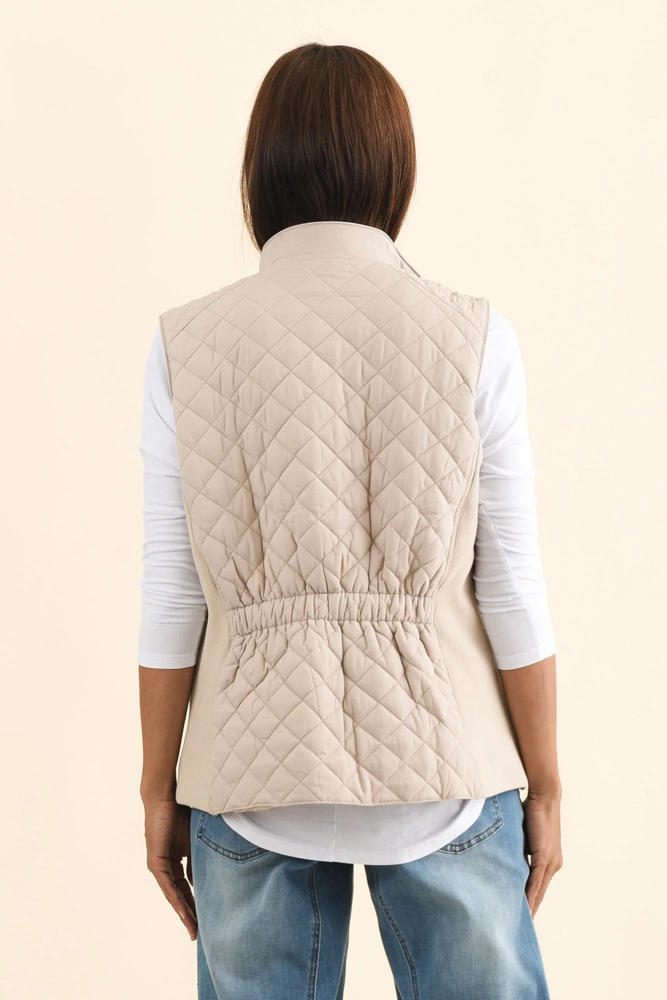Joey Cream Puffer Vest - Image 4