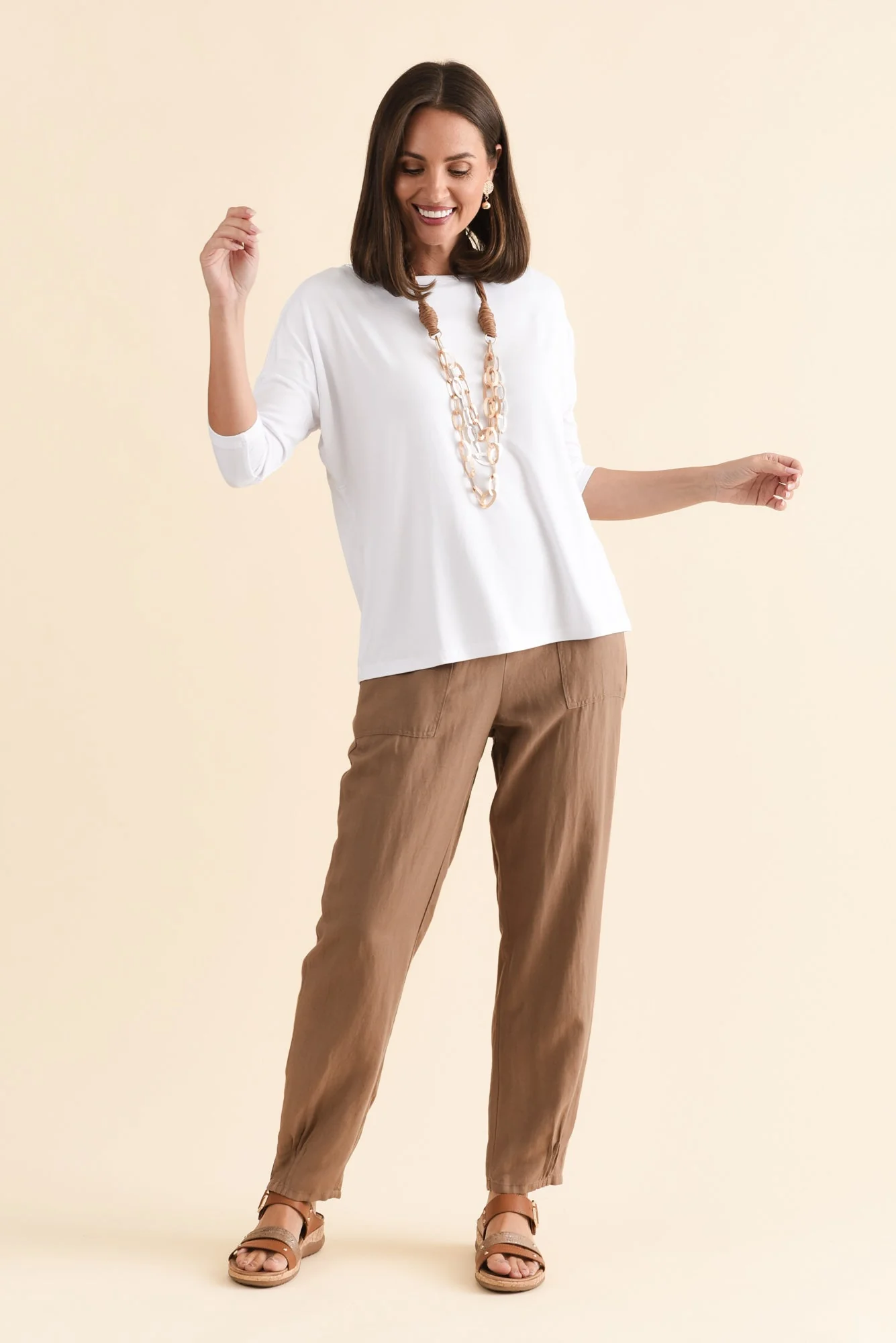 Josette White Bamboo Top - Image 6