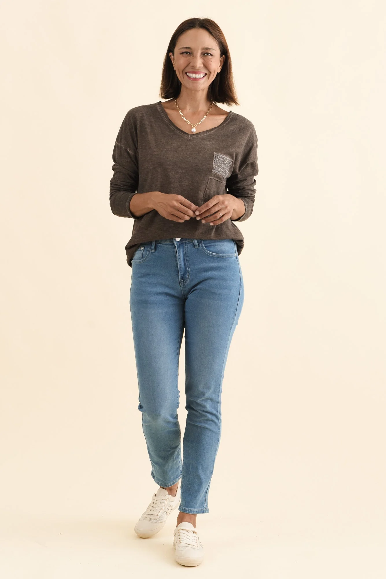 Kairi Blue Cotton Jeans - Image 6