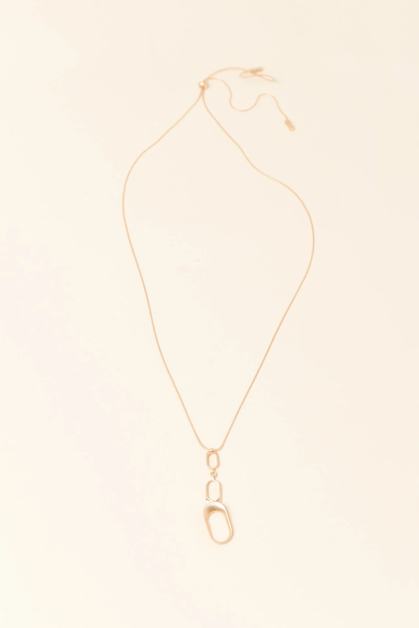 Kalinda Gold Oval Tiered Necklace