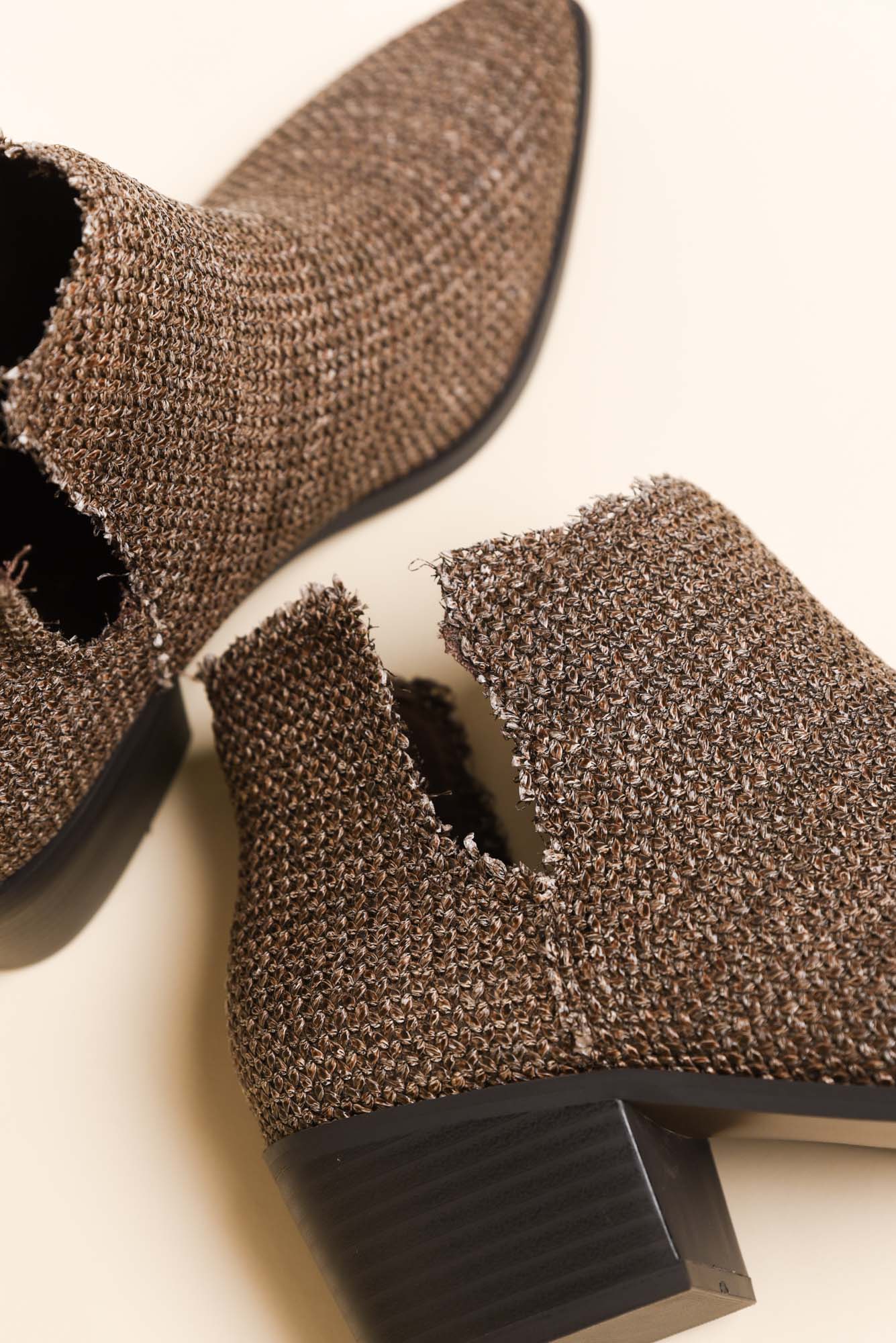 Kani Brown Raffia Heeled Boot - Image 3