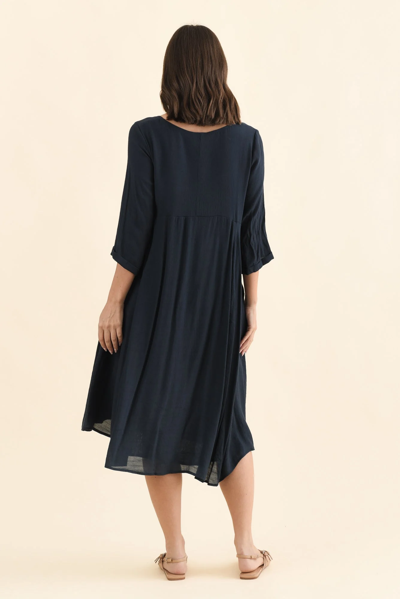 Karina Navy Crescent Dress - Image 4