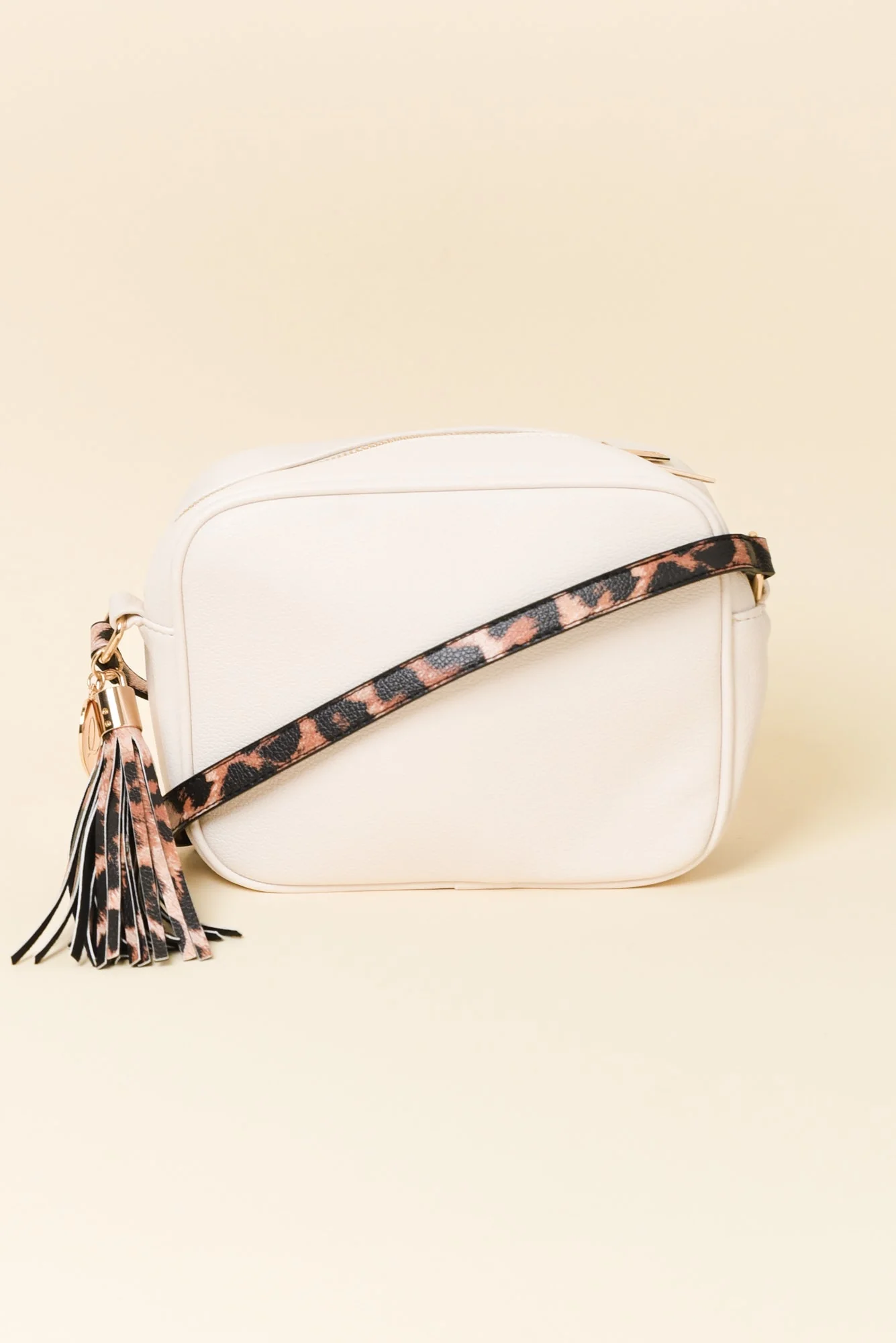 Katie Cream Trim Crossbody Bag