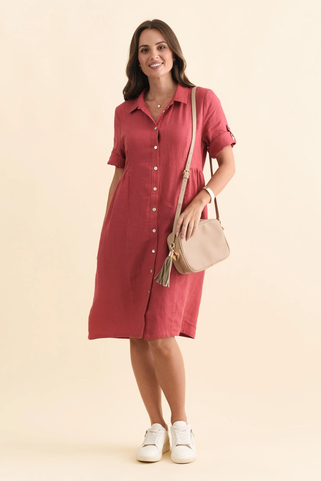 Katy Berry Linen Pocket Dress