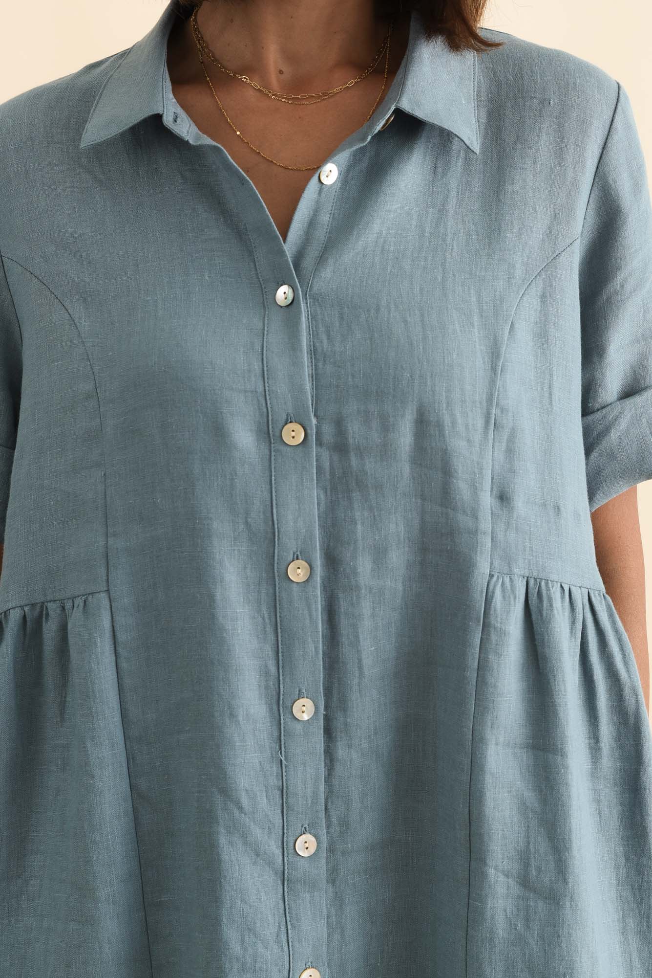Katy Steel Linen Pocket Dress - Image 5