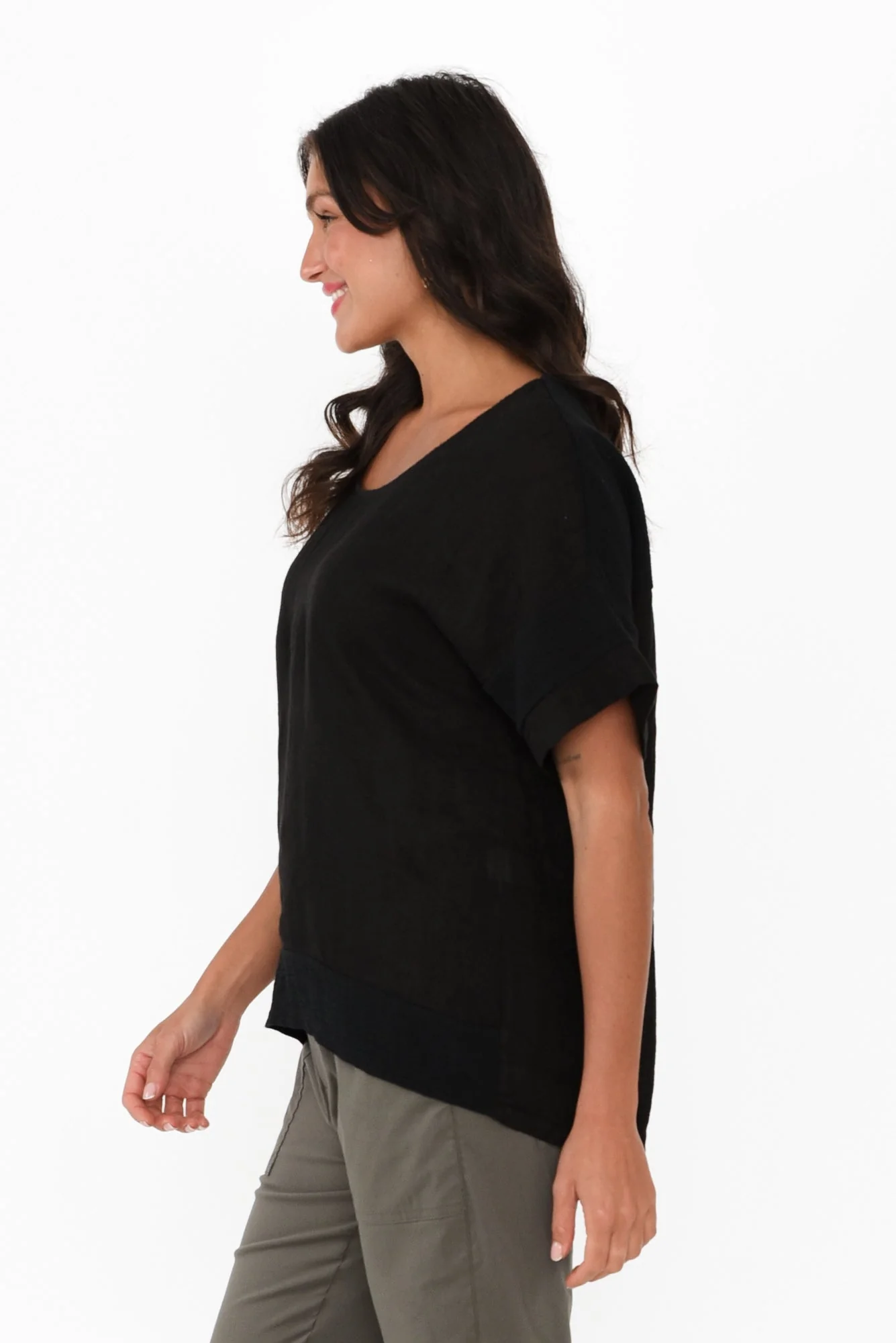 Kaya Black Linen Top - Image 3