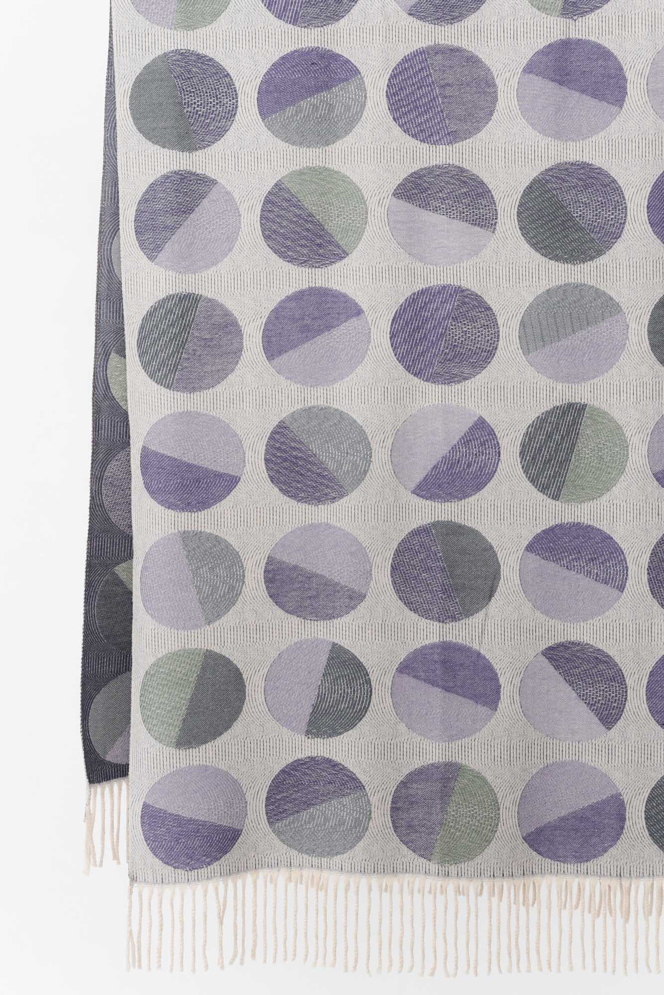 Kindra Indigo Geo Tassel Scarf - Image 5