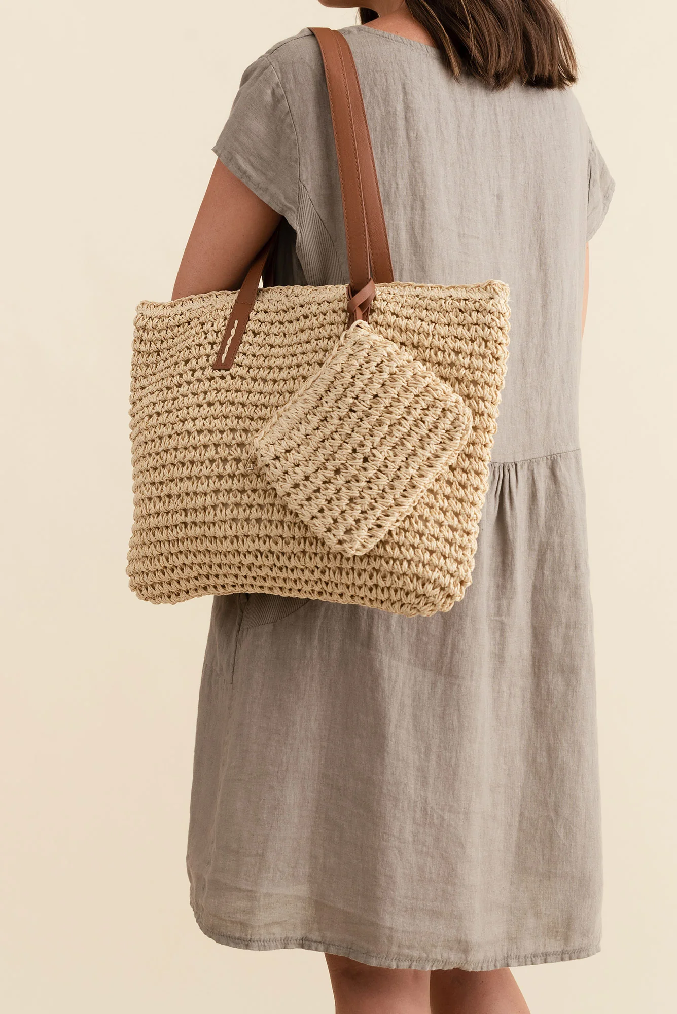 Kirby Natural Straw Tote Bag - Image 2
